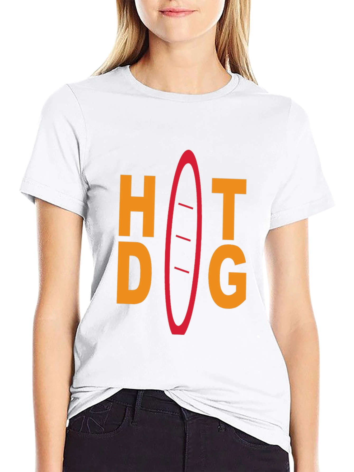 Hot Dog Graphic Tee - Unisex Black T-Shirt