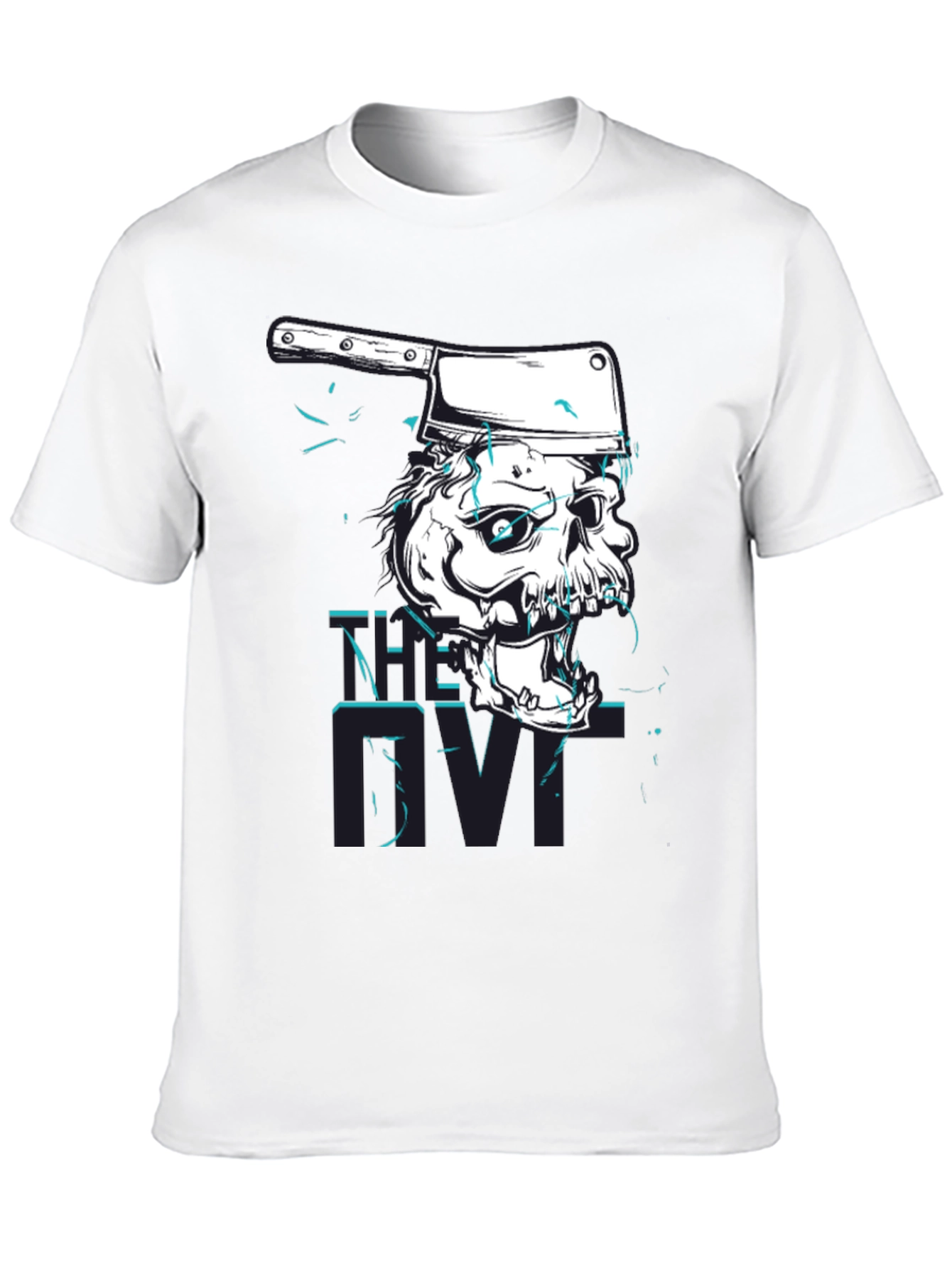 Skull Cleaver Graphic Tee - Edgy Style