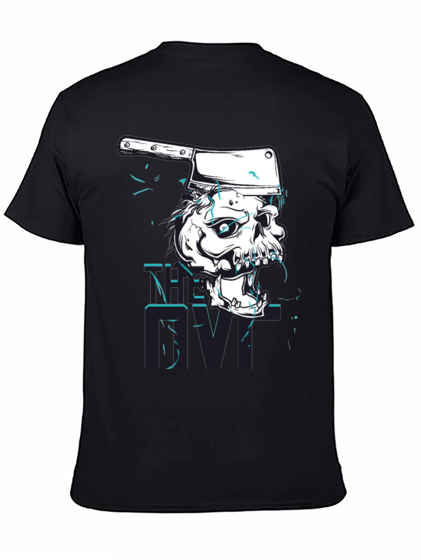 Skull Cleaver Graphic Tee - Edgy Style