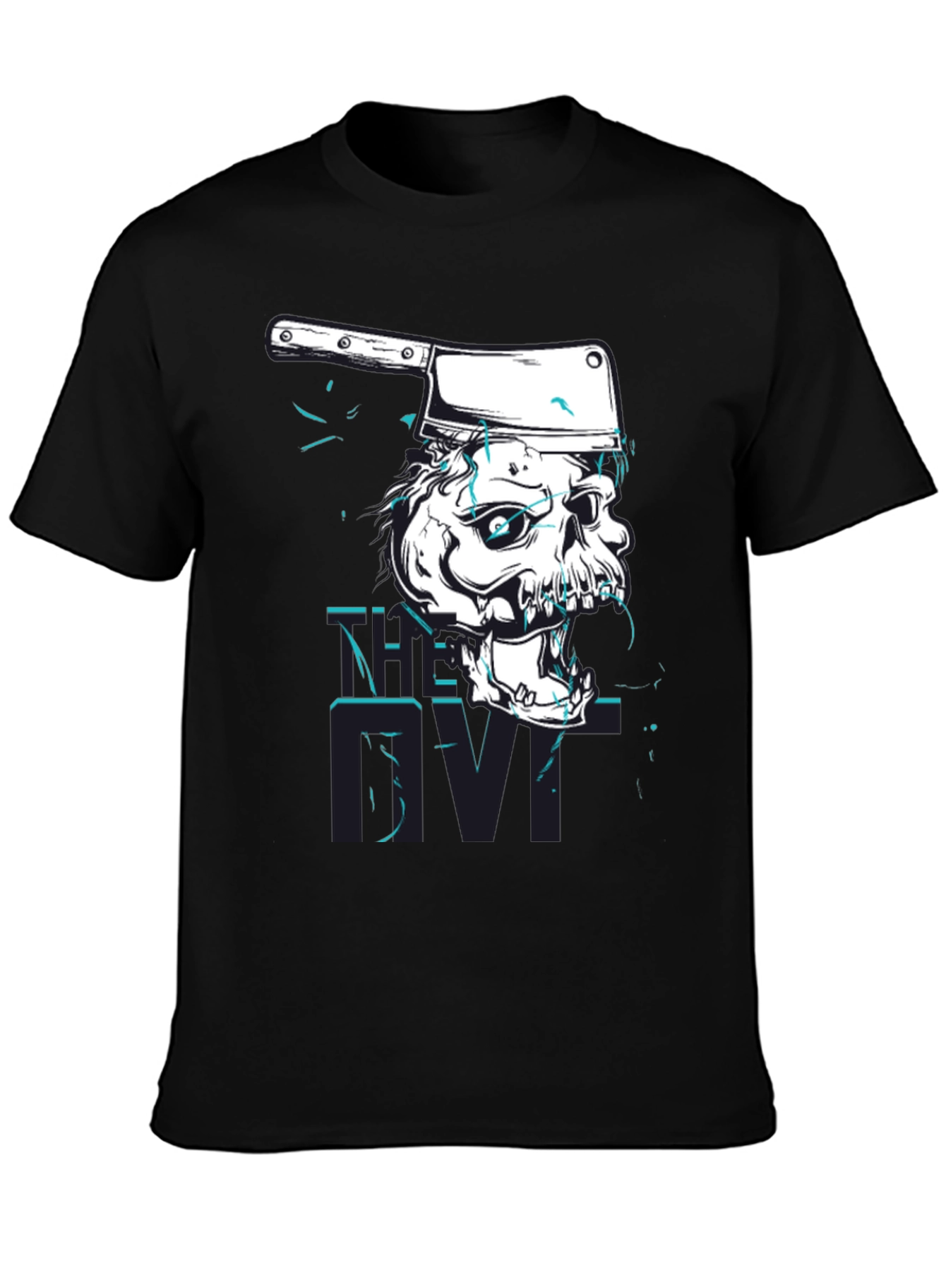Skull Cleaver Graphic Tee - Edgy Style