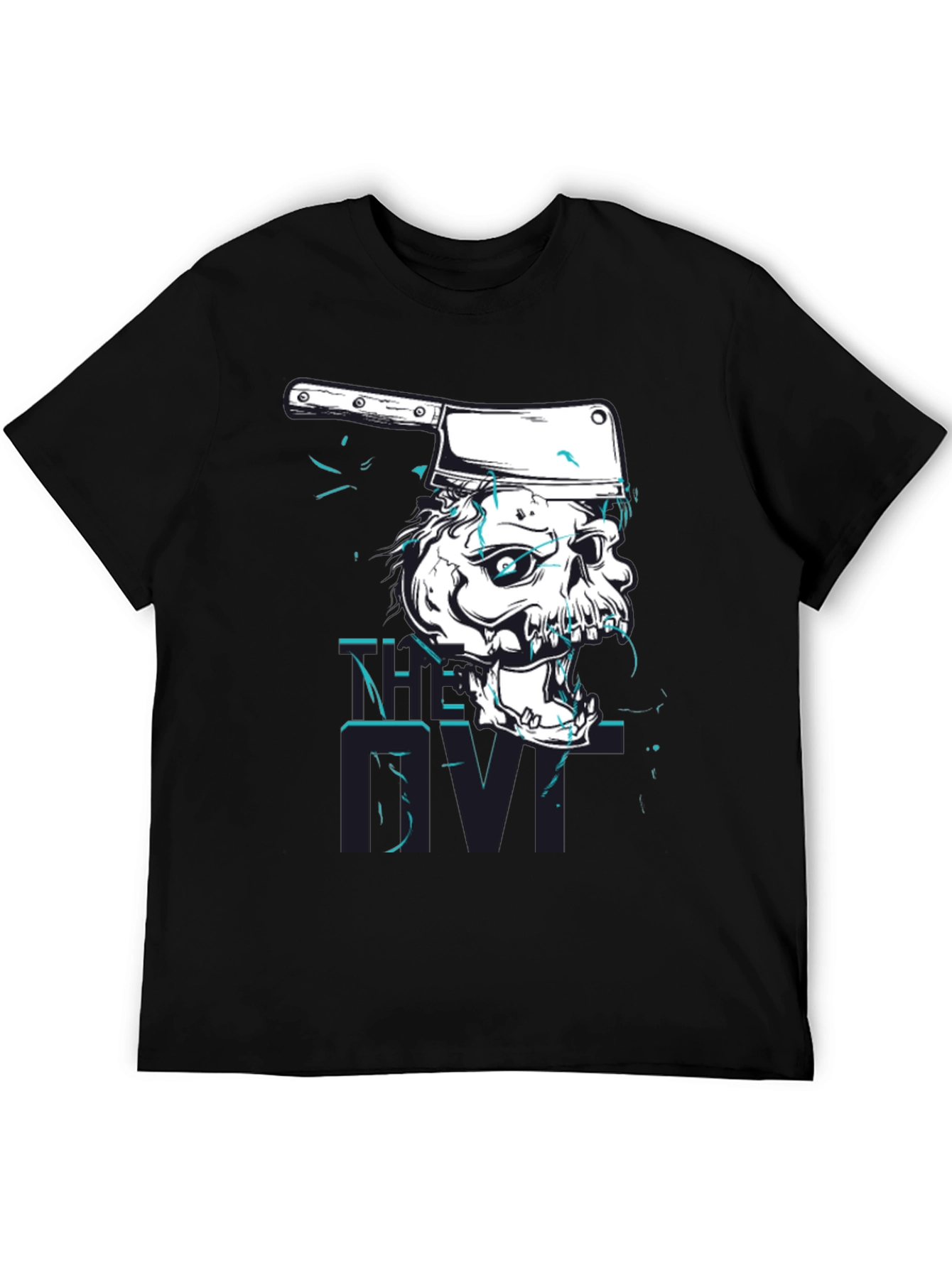 Skull Cleaver Graphic Tee - Edgy Style
