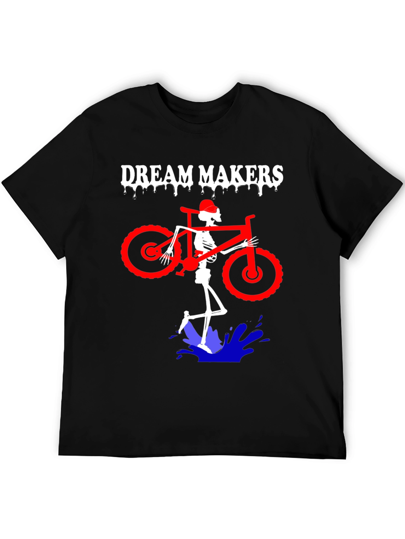 Dream Makers Skeleton Biker Graphic Tee