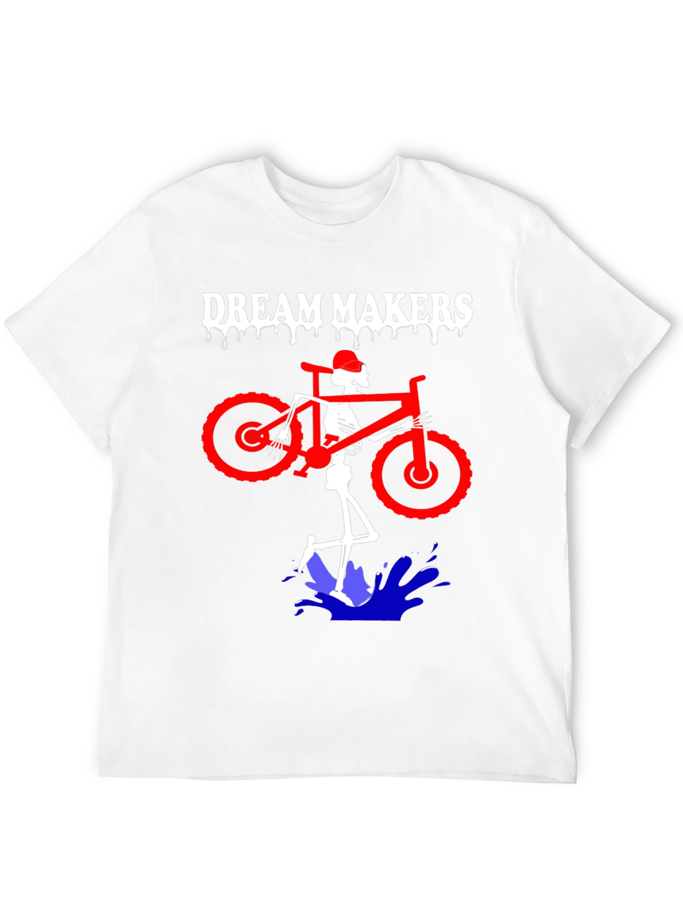 Dream Makers Skeleton Biker Graphic Tee