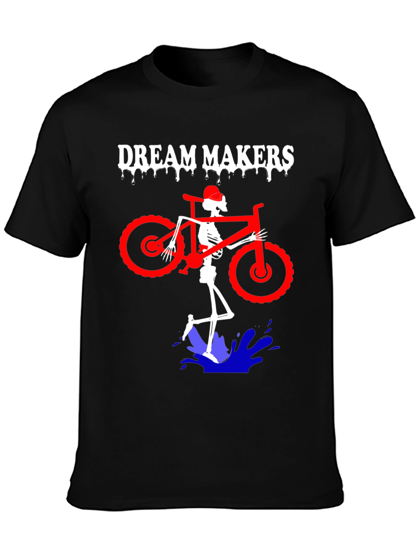 Dream Makers Skeleton Biker Graphic Tee