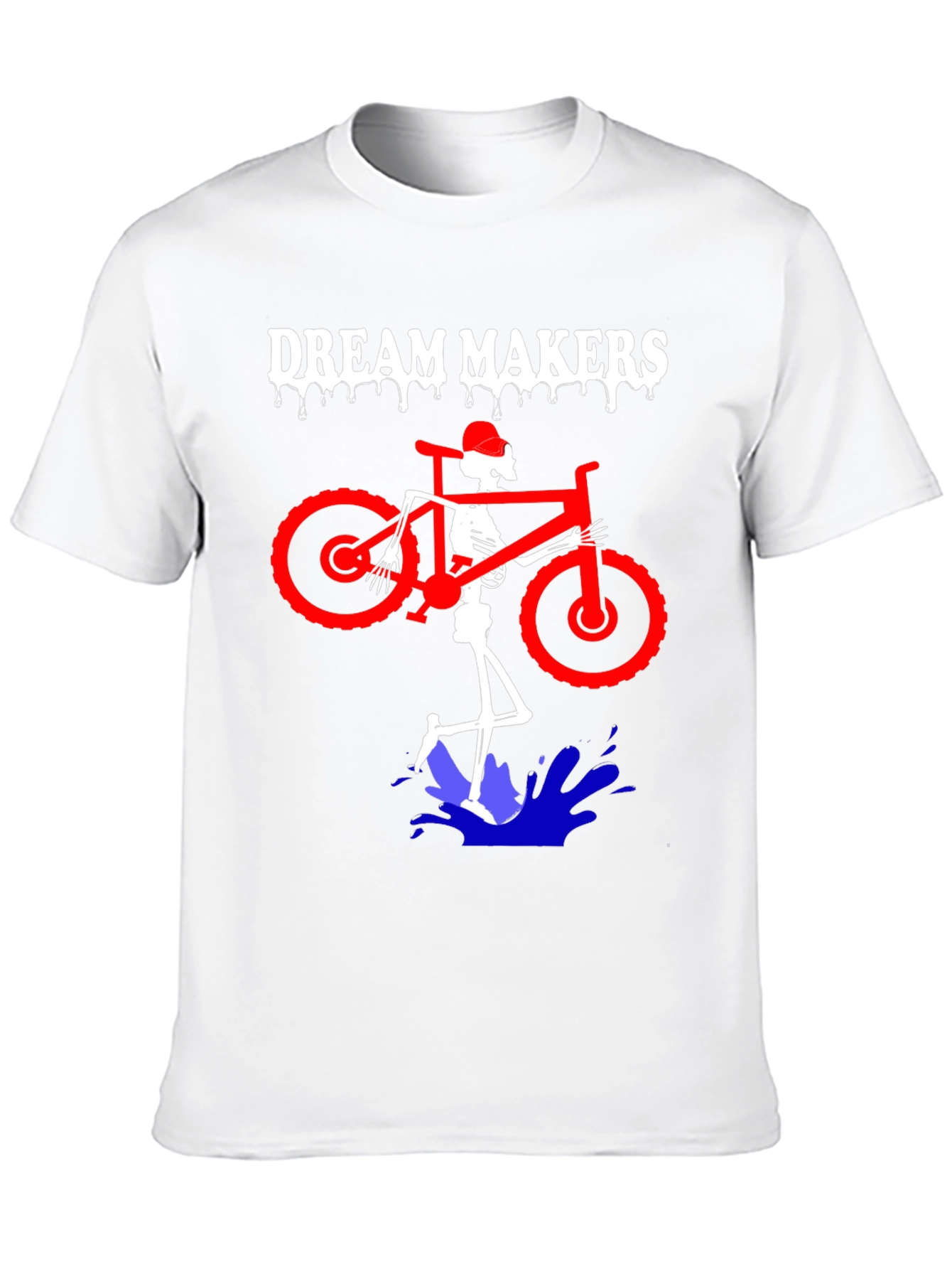 Dream Makers Skeleton Biker Graphic Tee