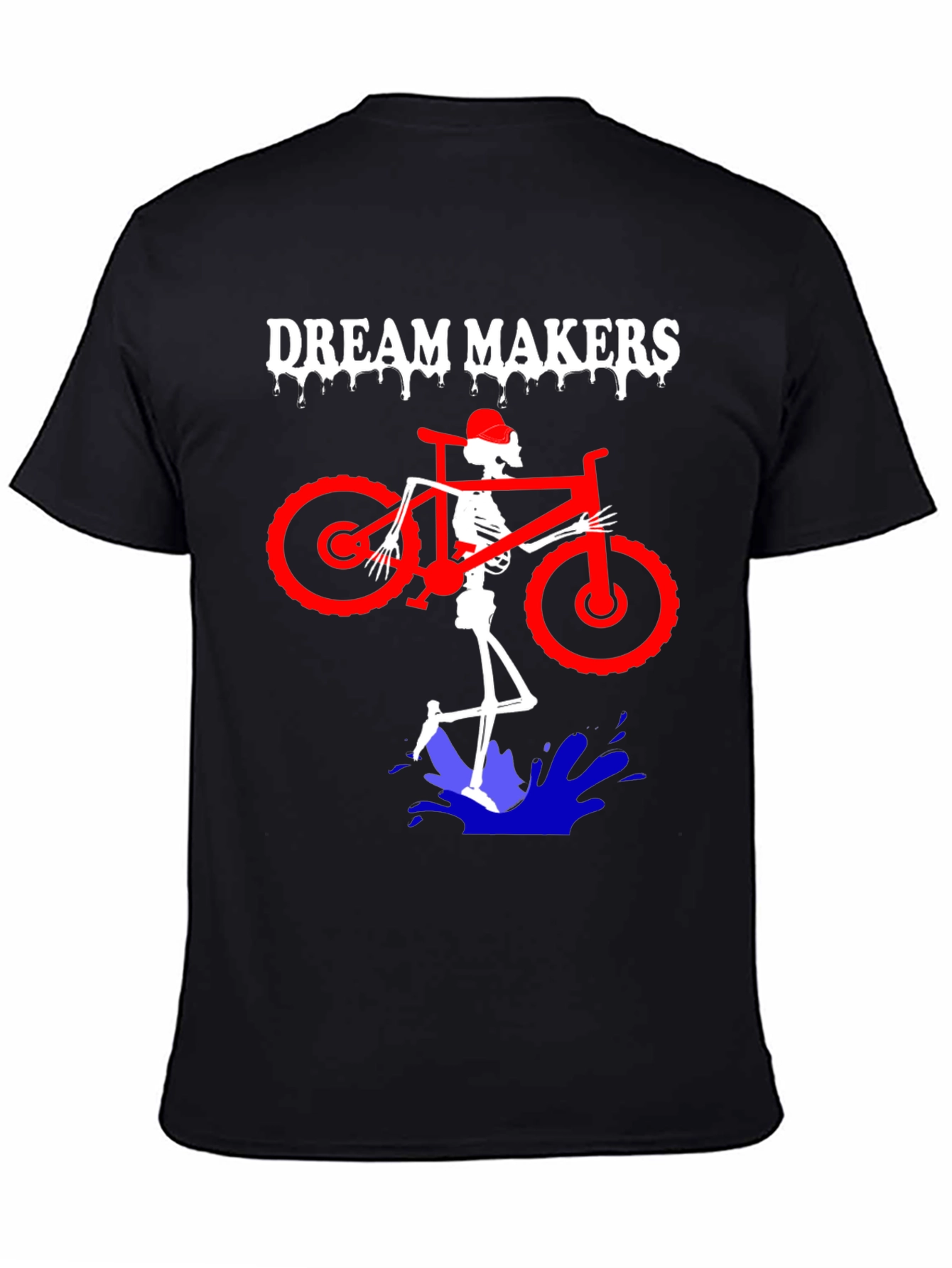 Dream Makers Skeleton Biker Graphic Tee