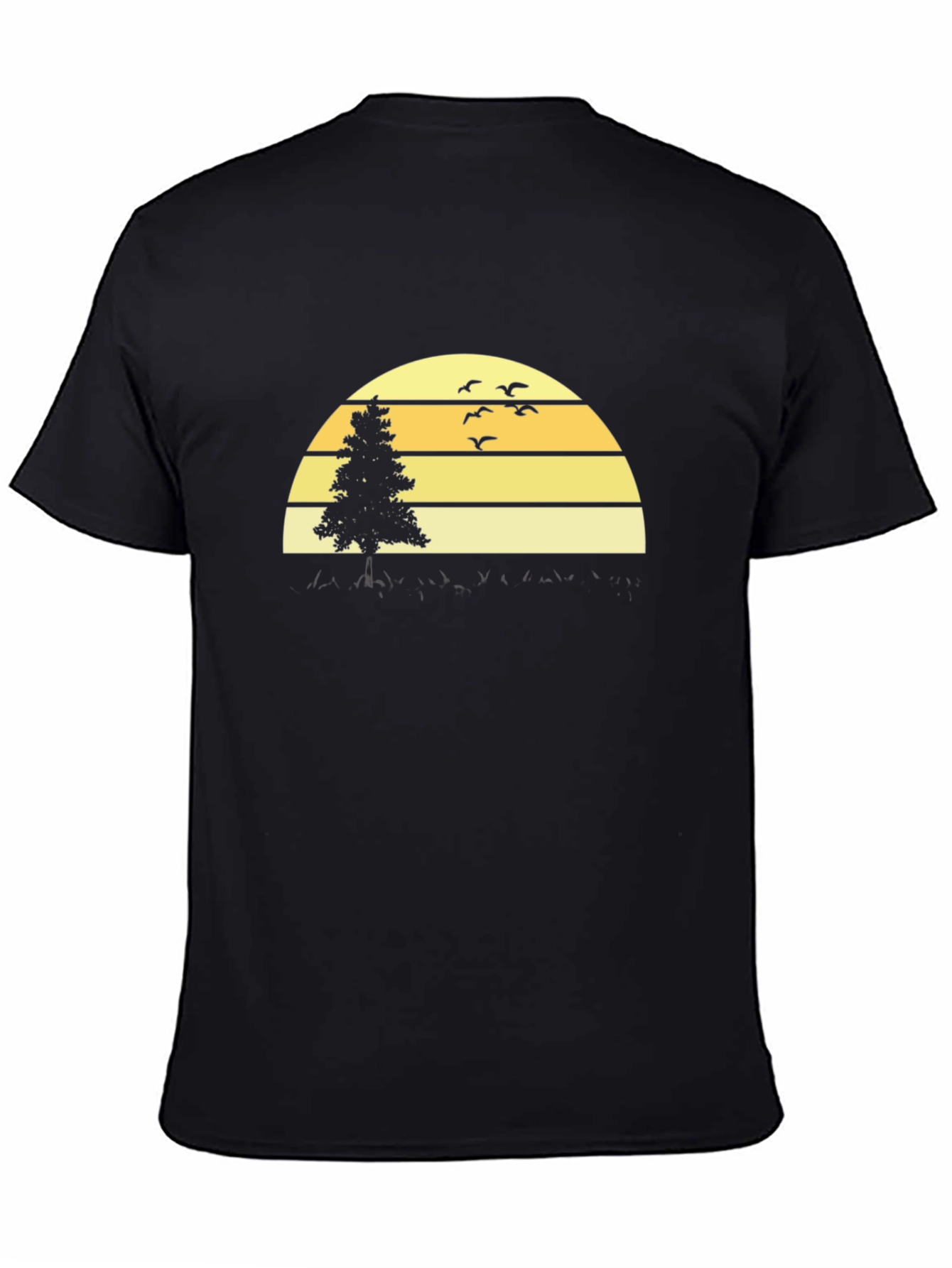 Sunset Tree Graphic Tee - Black