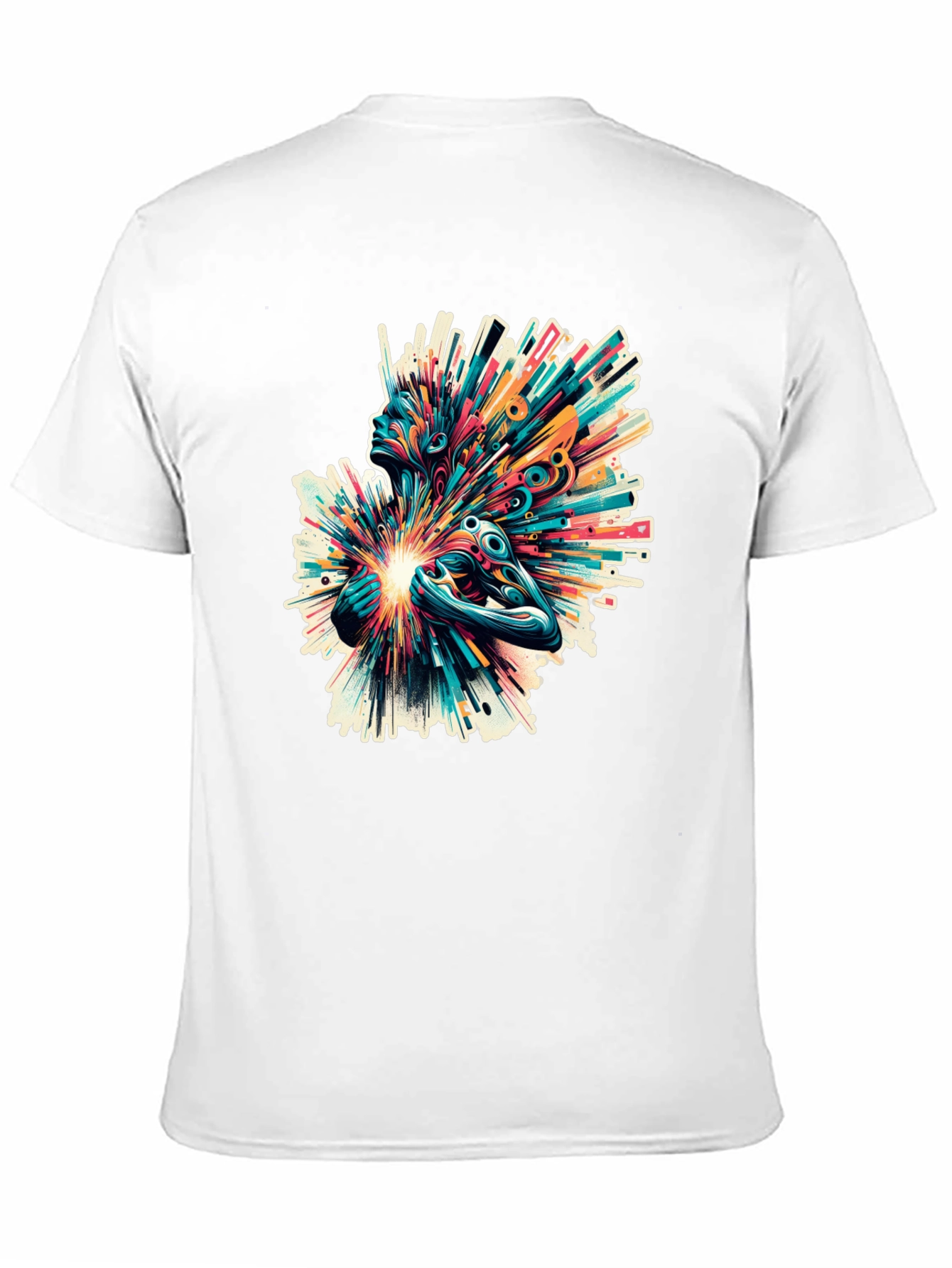 Abstract Art Graphic Tee - Black T-Shirt
