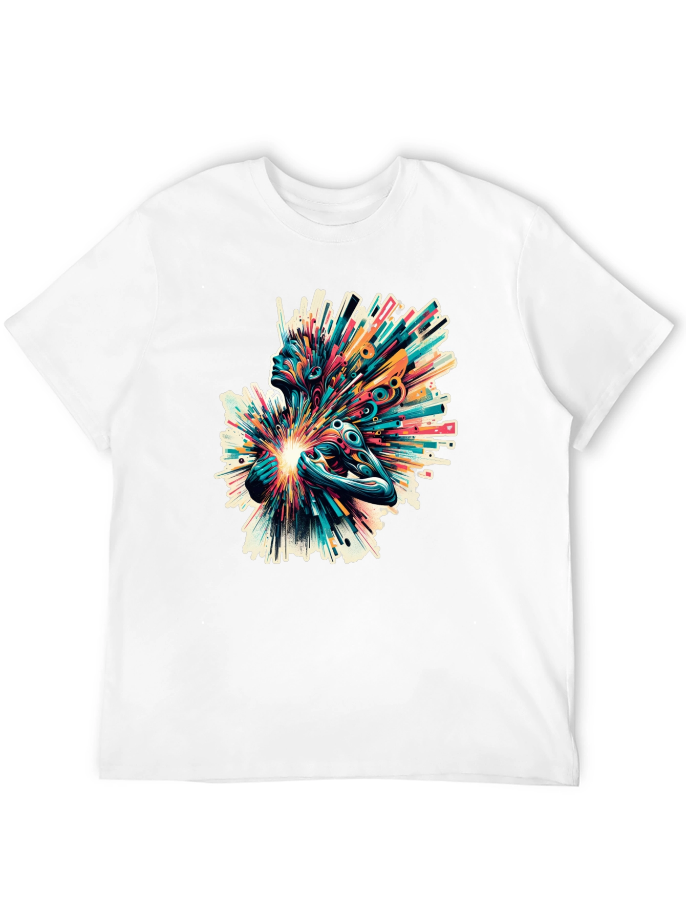 Abstract Art Graphic Tee - Black T-Shirt