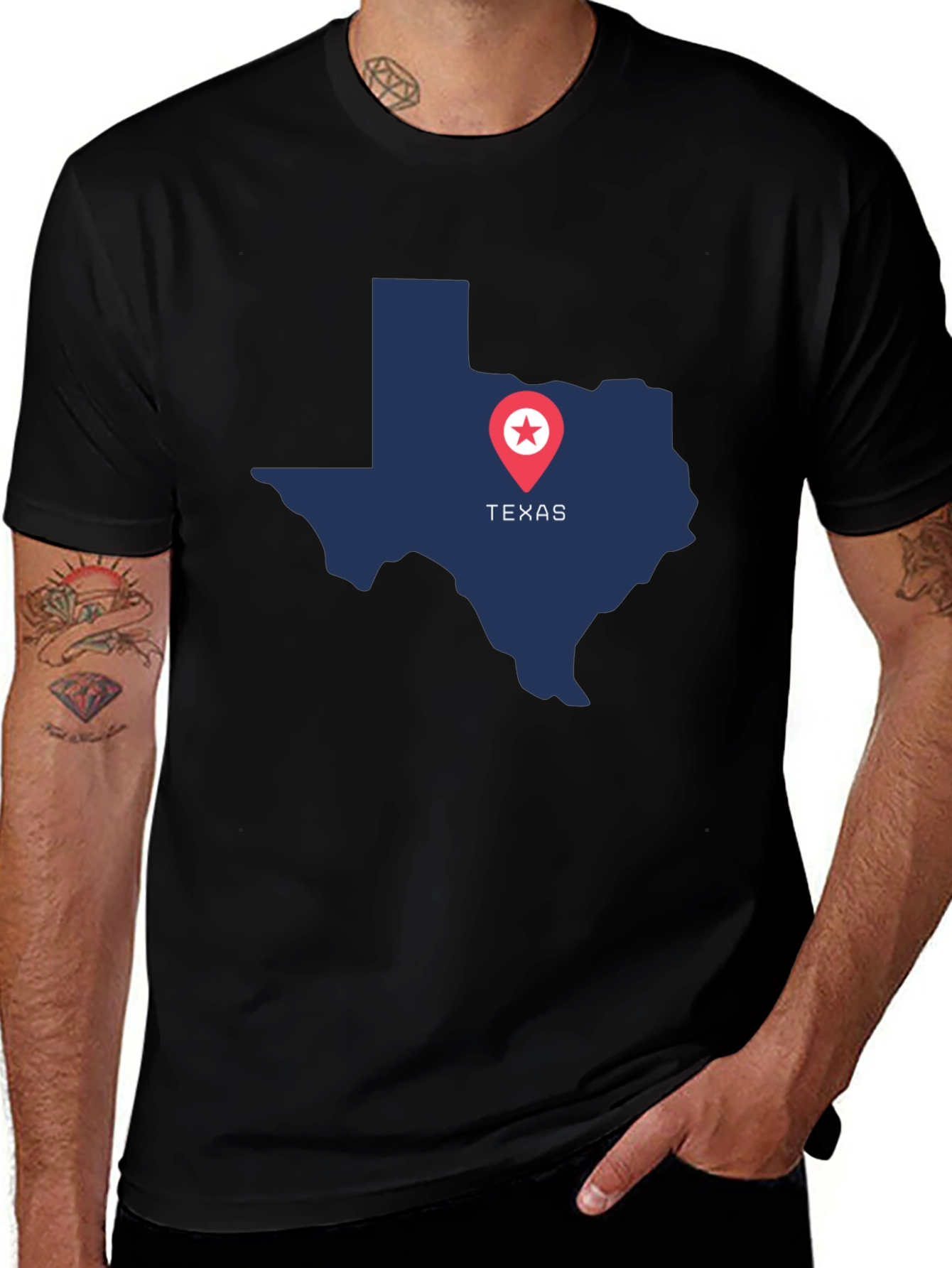 Texas Pride Graphic Tee - State Map Design