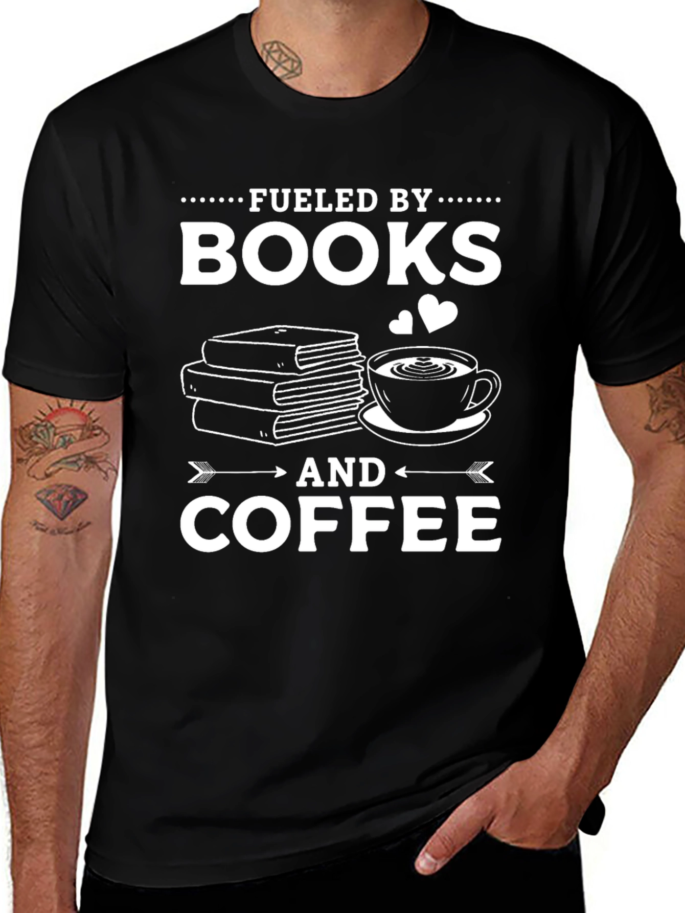 Fueled by Books and Coffee T-Shirt