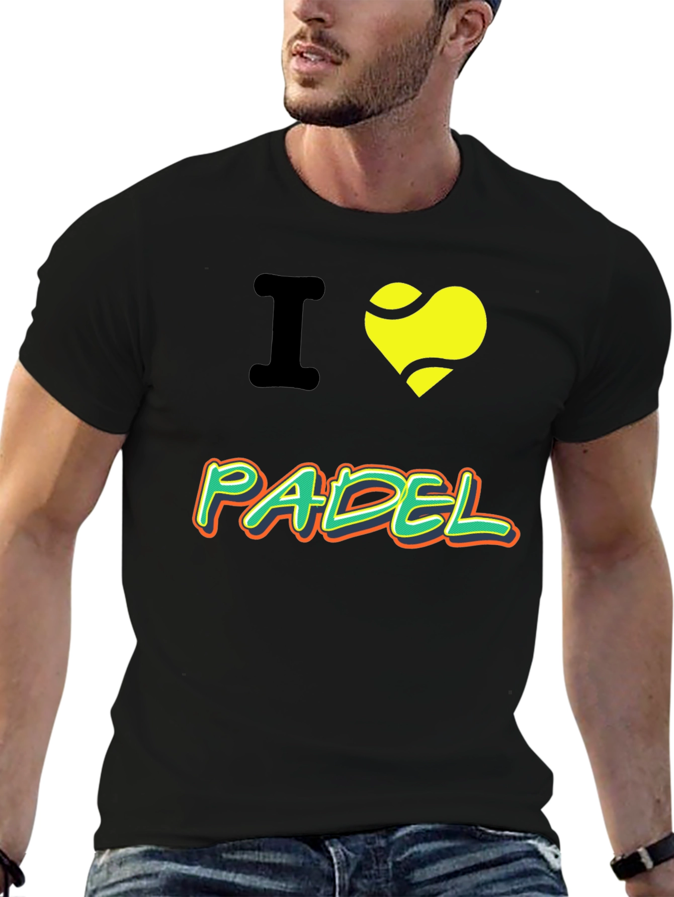 I Love Padel T-Shirt - Tennis Heart