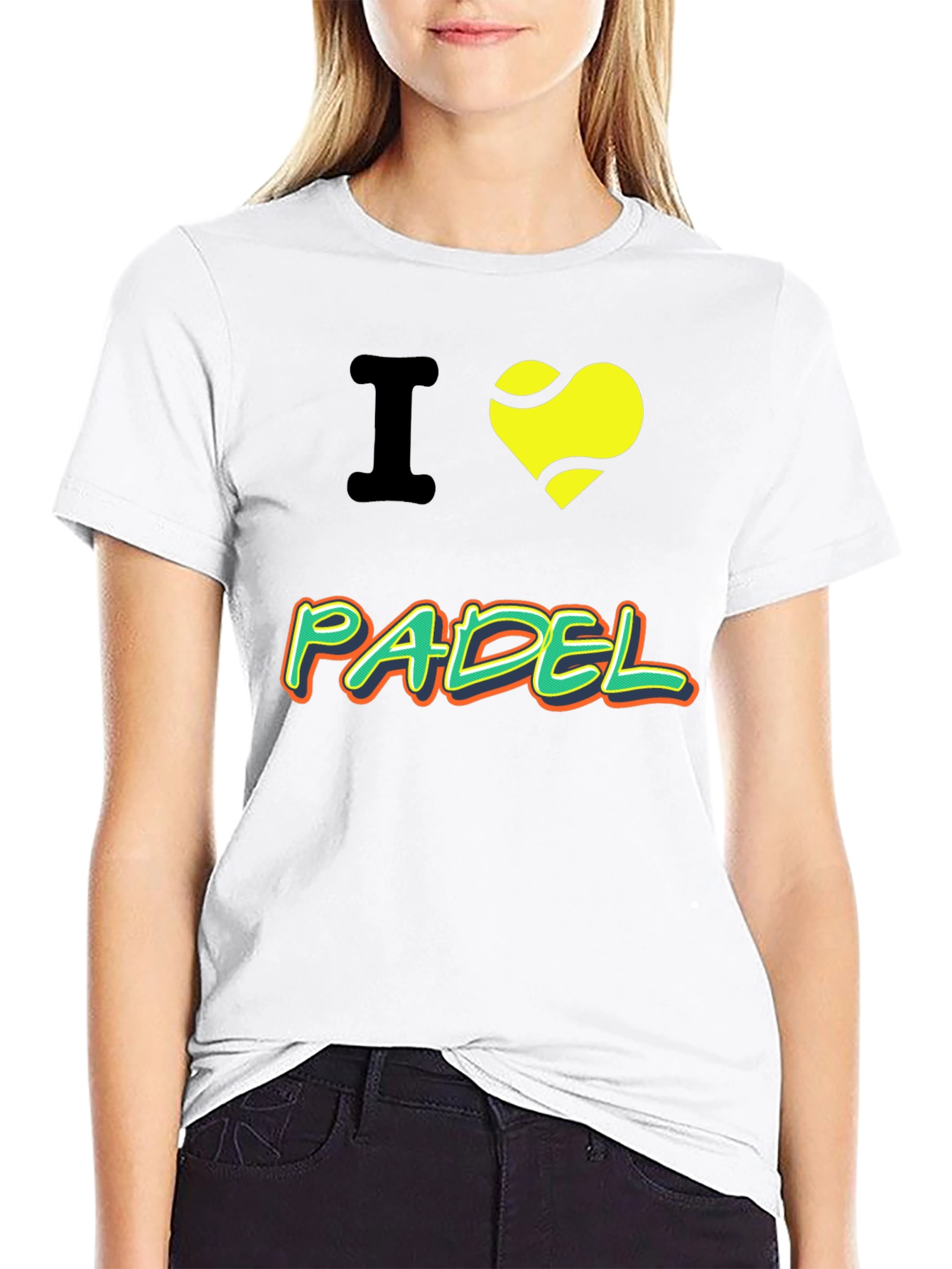 I Love Padel T-Shirt - Tennis Heart