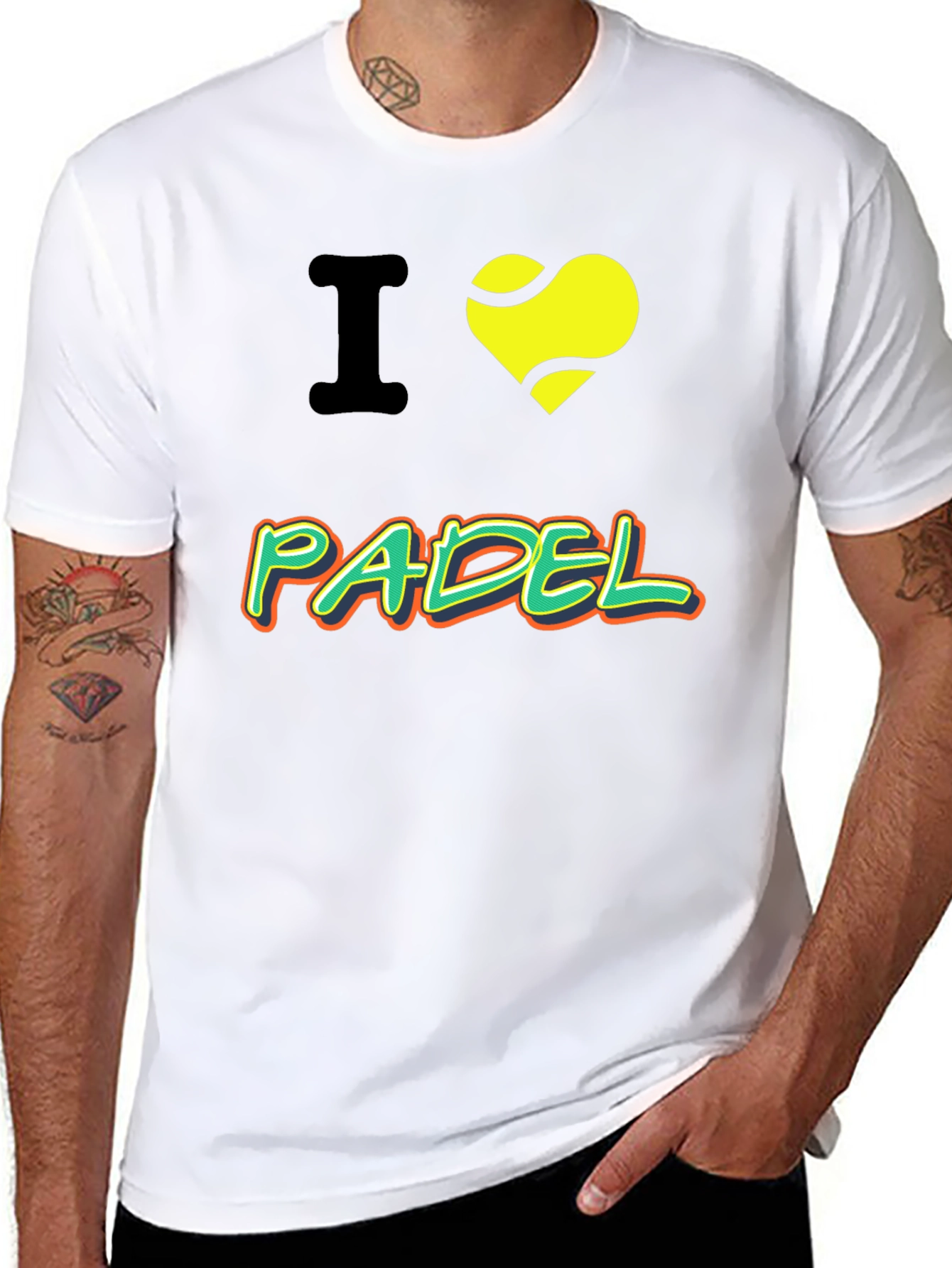 I Love Padel T-Shirt - Tennis Heart