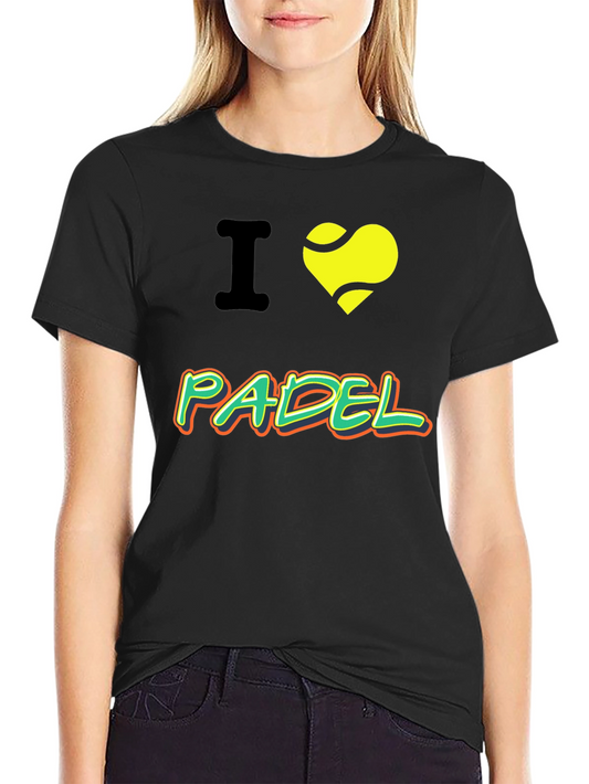 I Love Padel T-Shirt - Tennis Heart