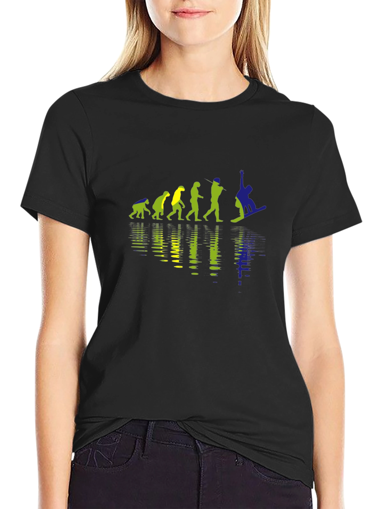 Evolution of Snowboarding T-Shirt - Black