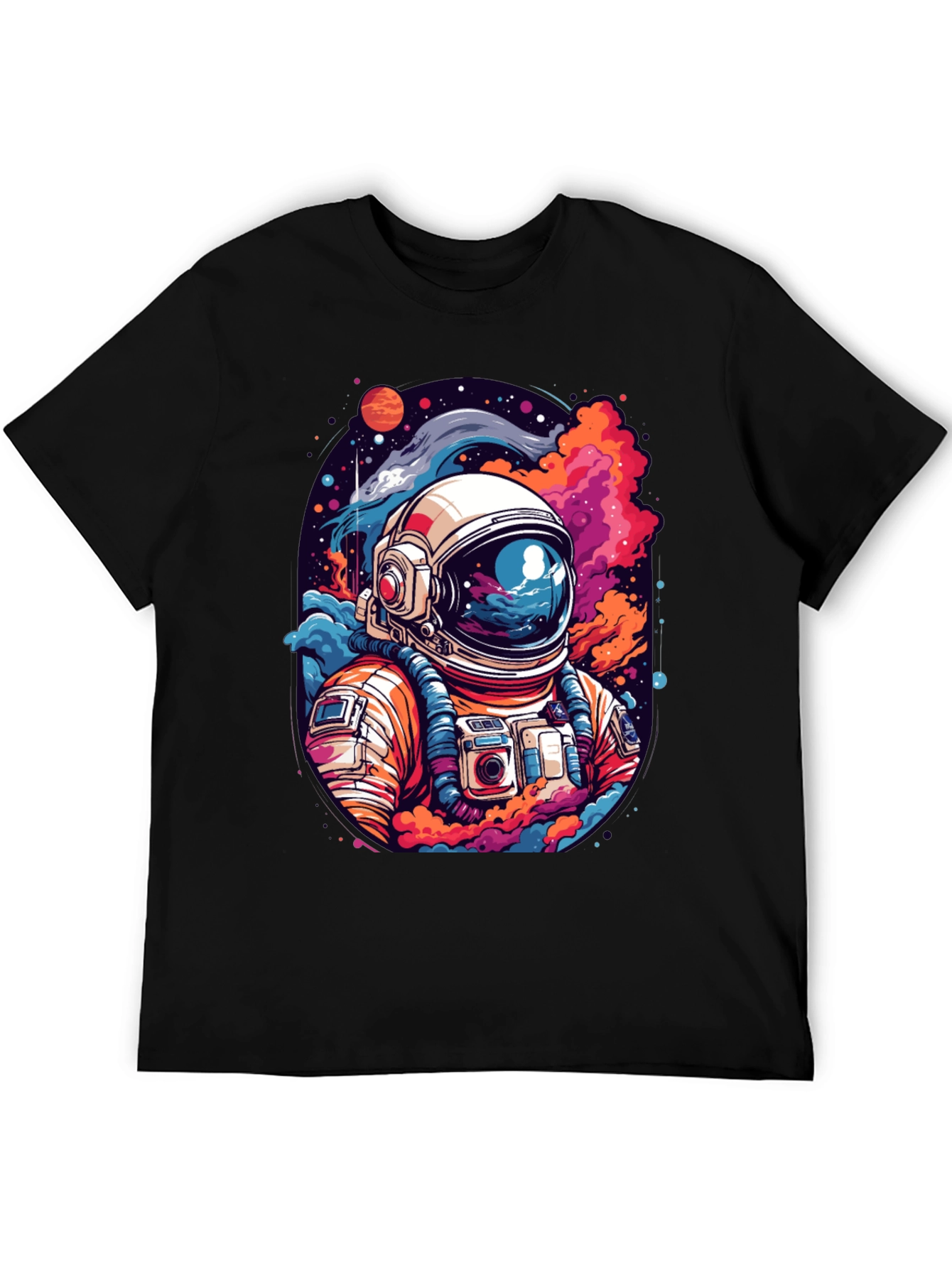 Cosmic Astronaut Graphic Tee - Mens Black T-Shirt