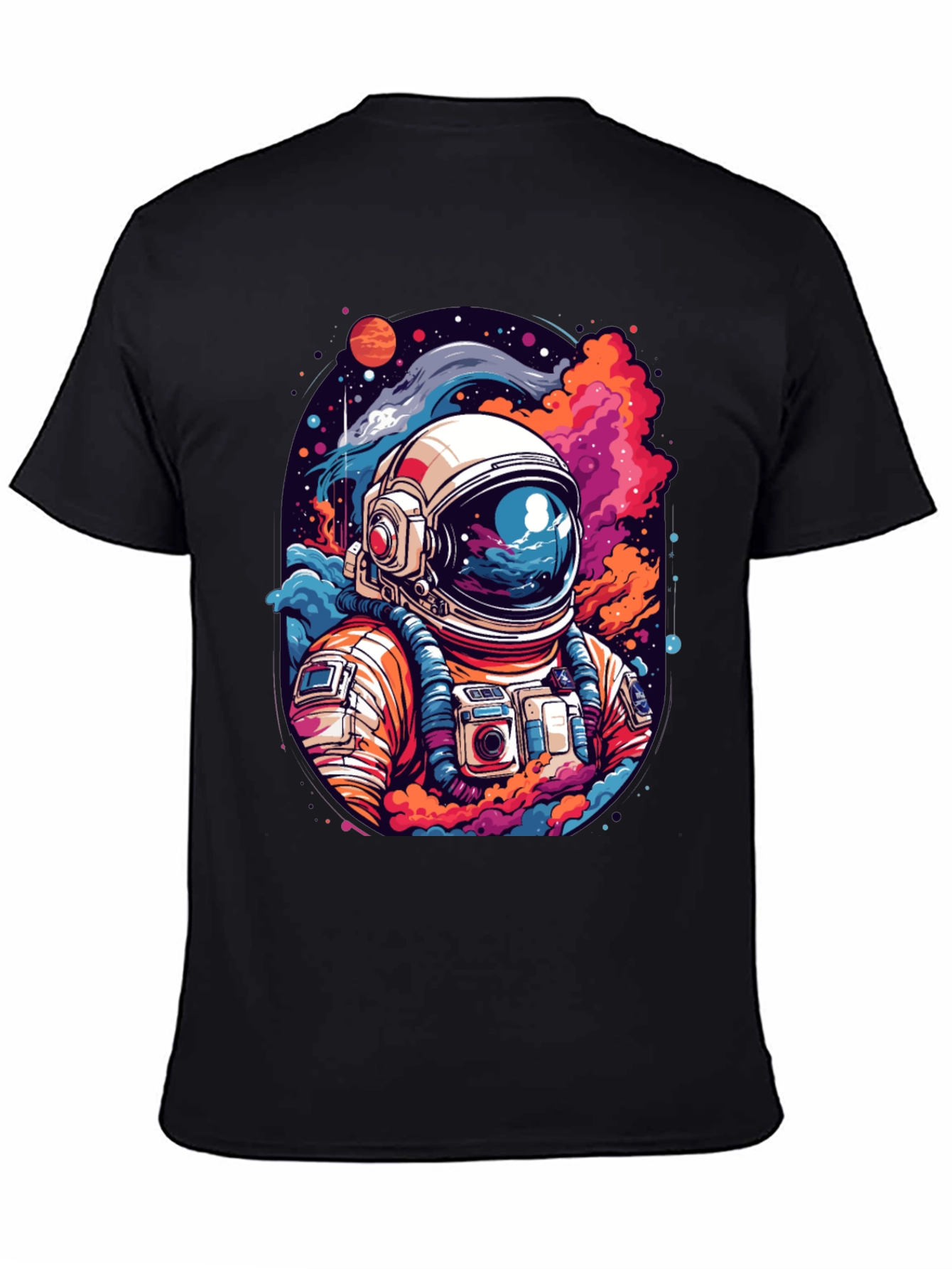 Cosmic Astronaut Graphic Tee - Mens Black T-Shirt