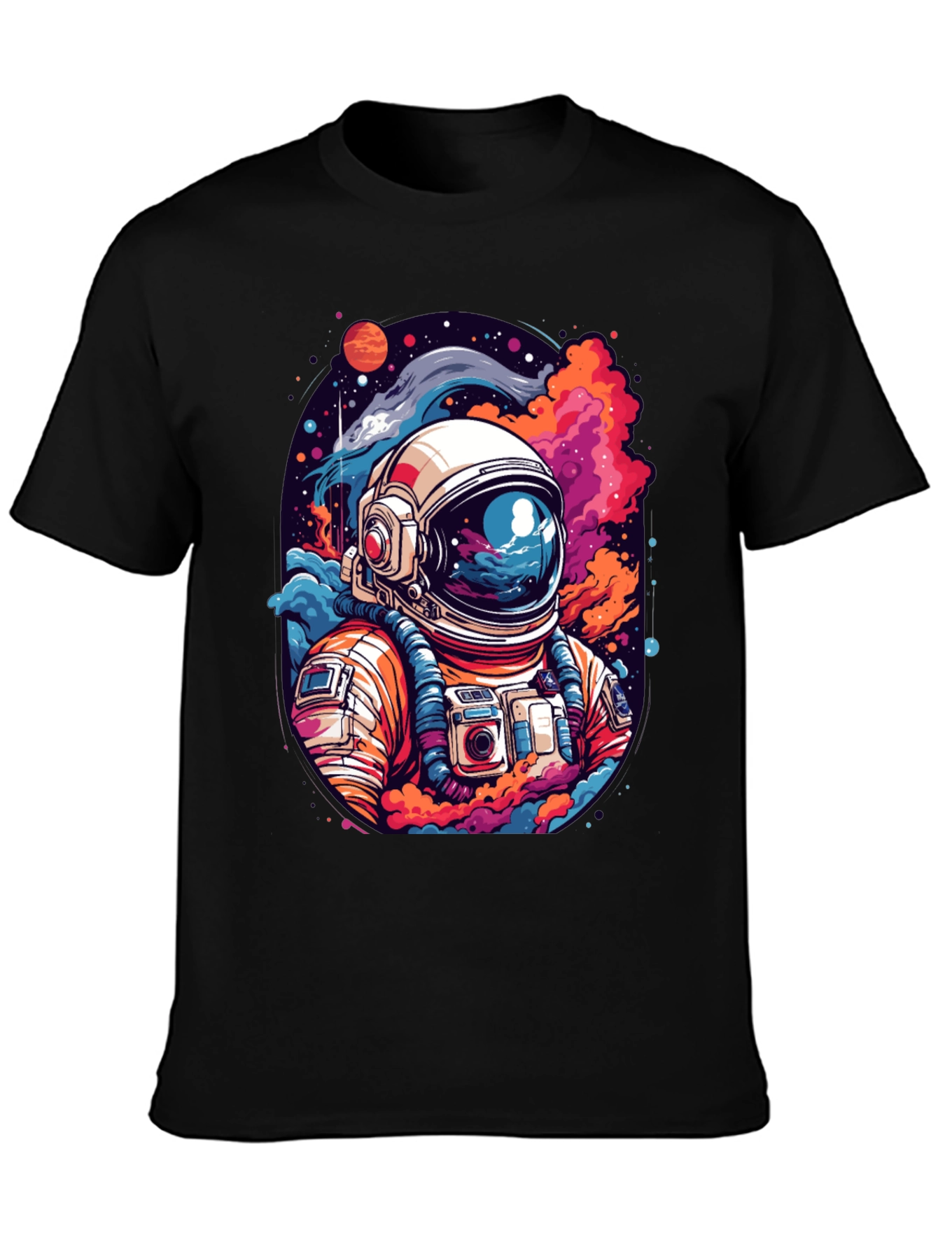 Cosmic Astronaut Graphic Tee - Mens Black T-Shirt