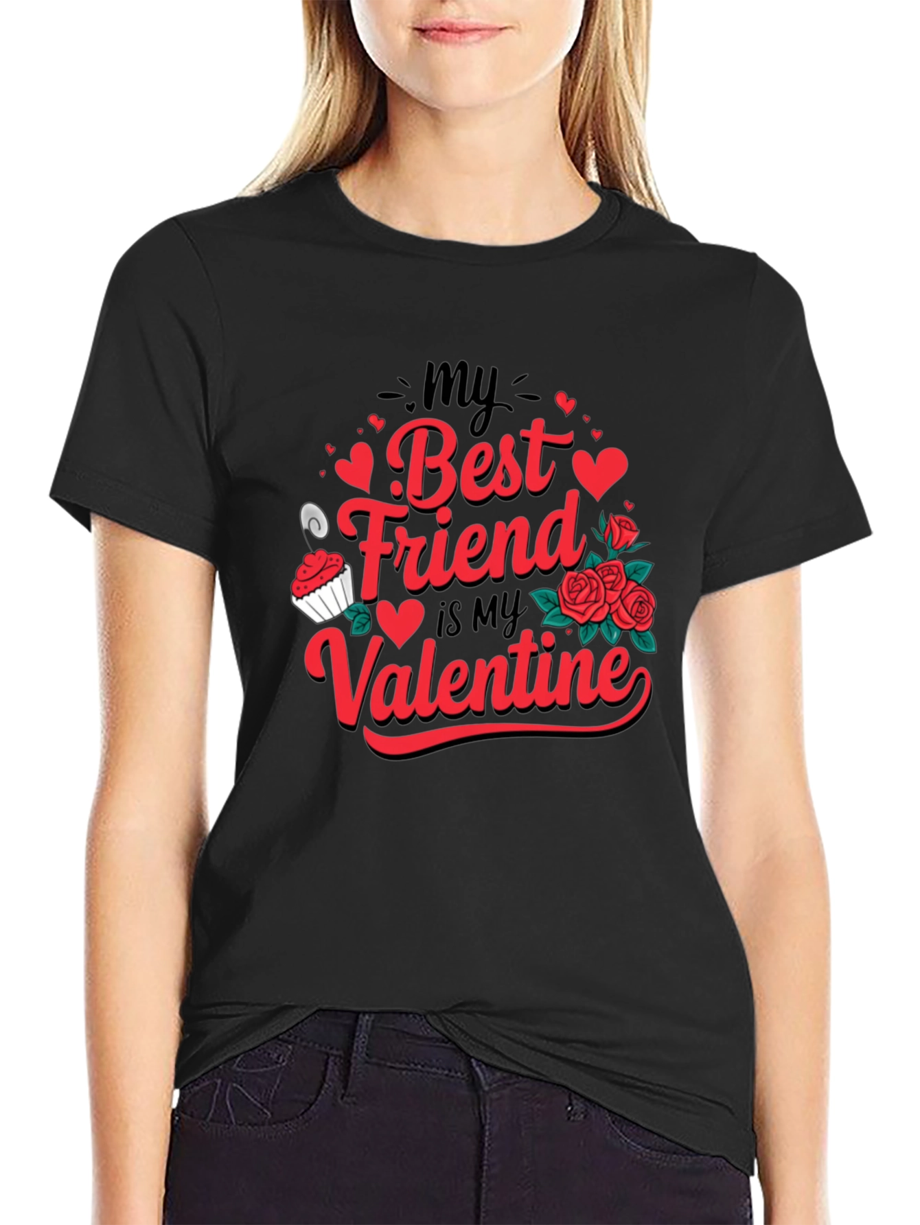 My Best Friend is My Valentine Graphic Tee