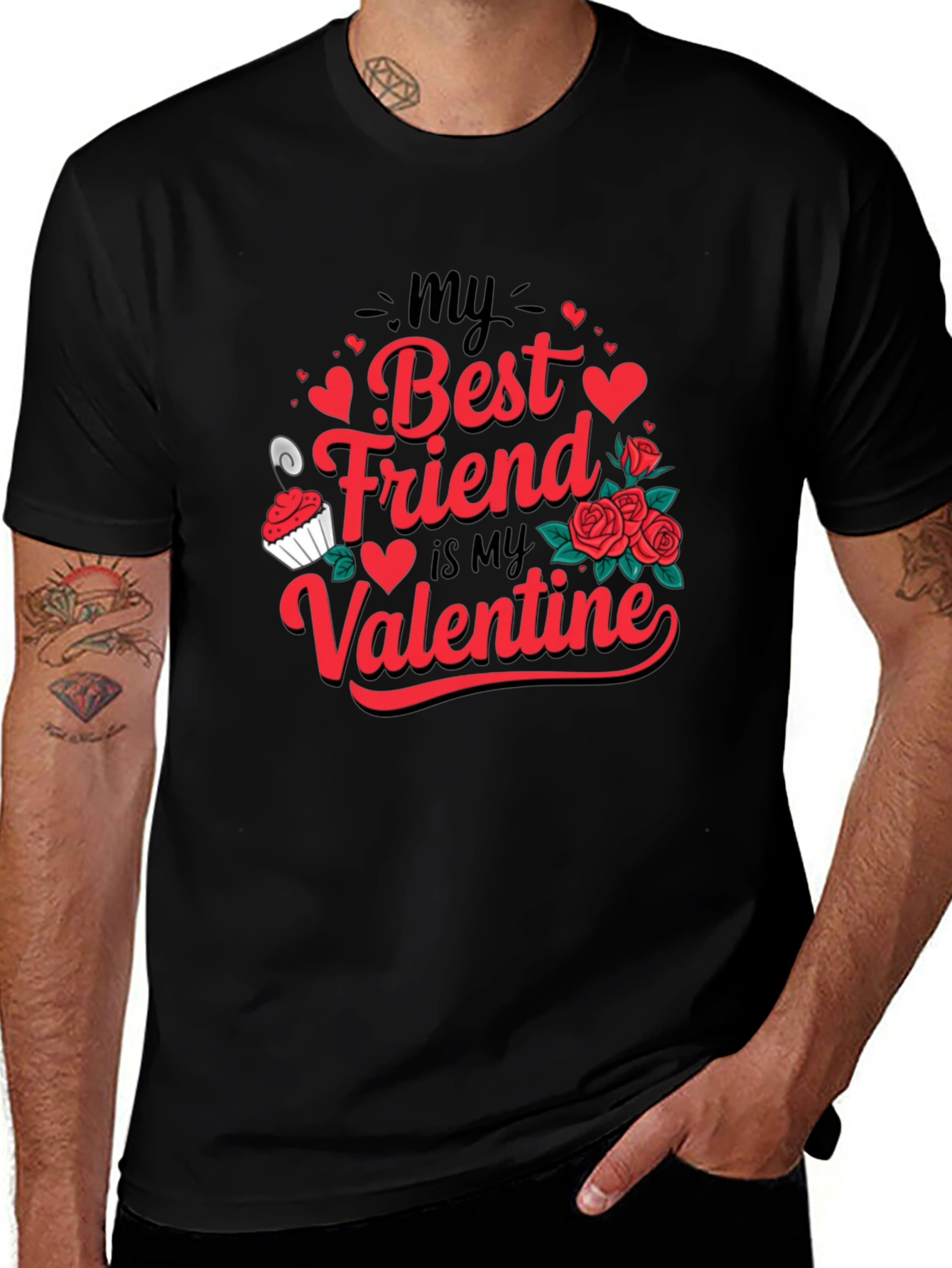 My Best Friend is My Valentine Graphic Tee