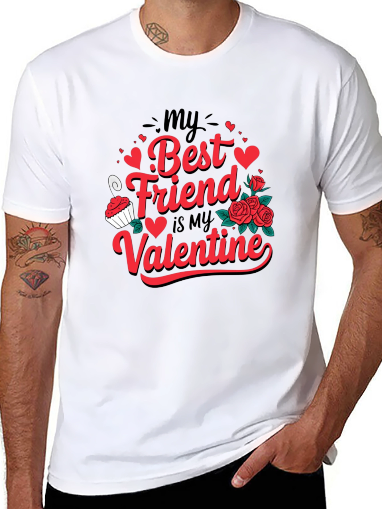 My Best Friend is My Valentine Graphic Tee