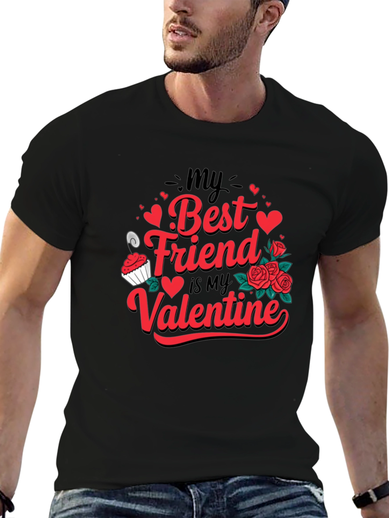 My Best Friend is My Valentine Graphic Tee