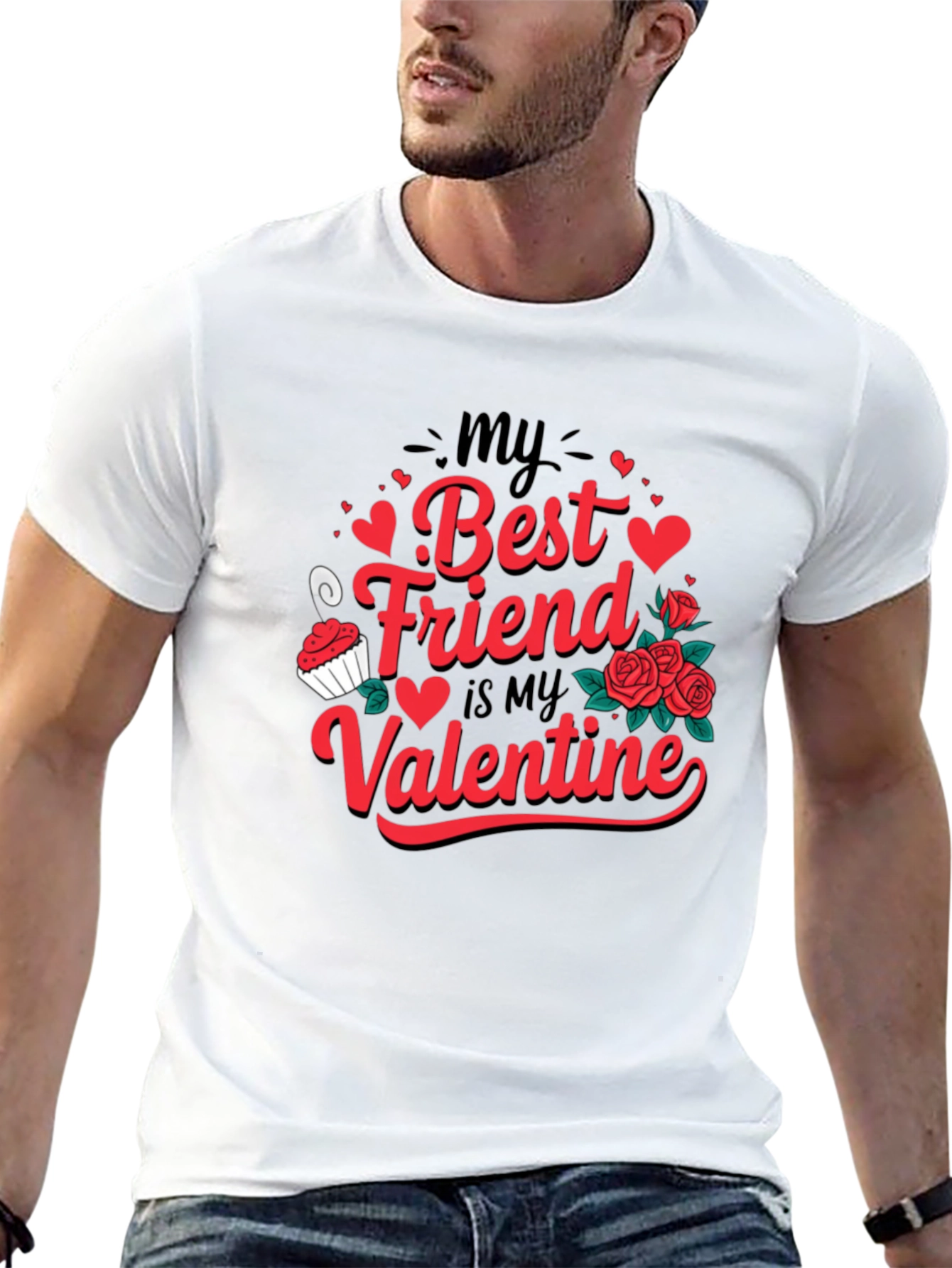 My Best Friend is My Valentine Graphic Tee