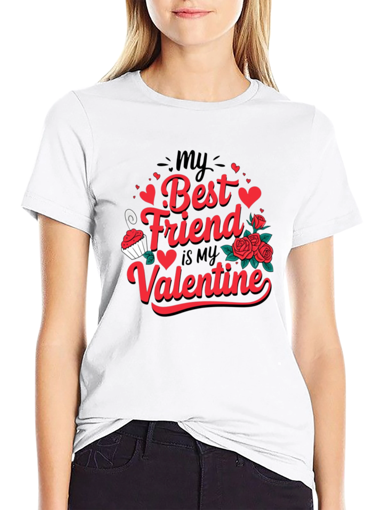 My Best Friend is My Valentine Graphic Tee