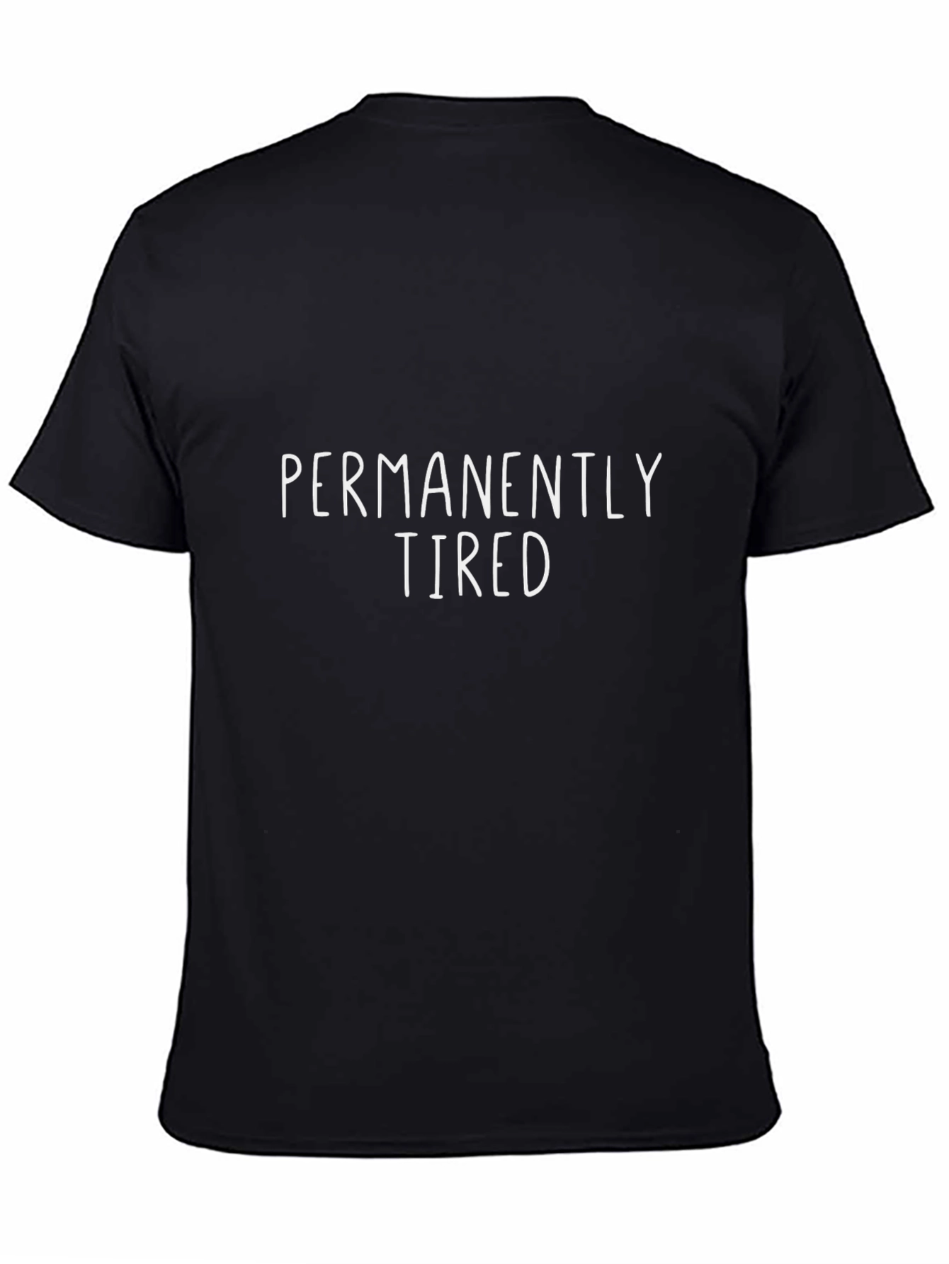 Permanently Tired Graphic Tee - Black Cotton T-Shirt
