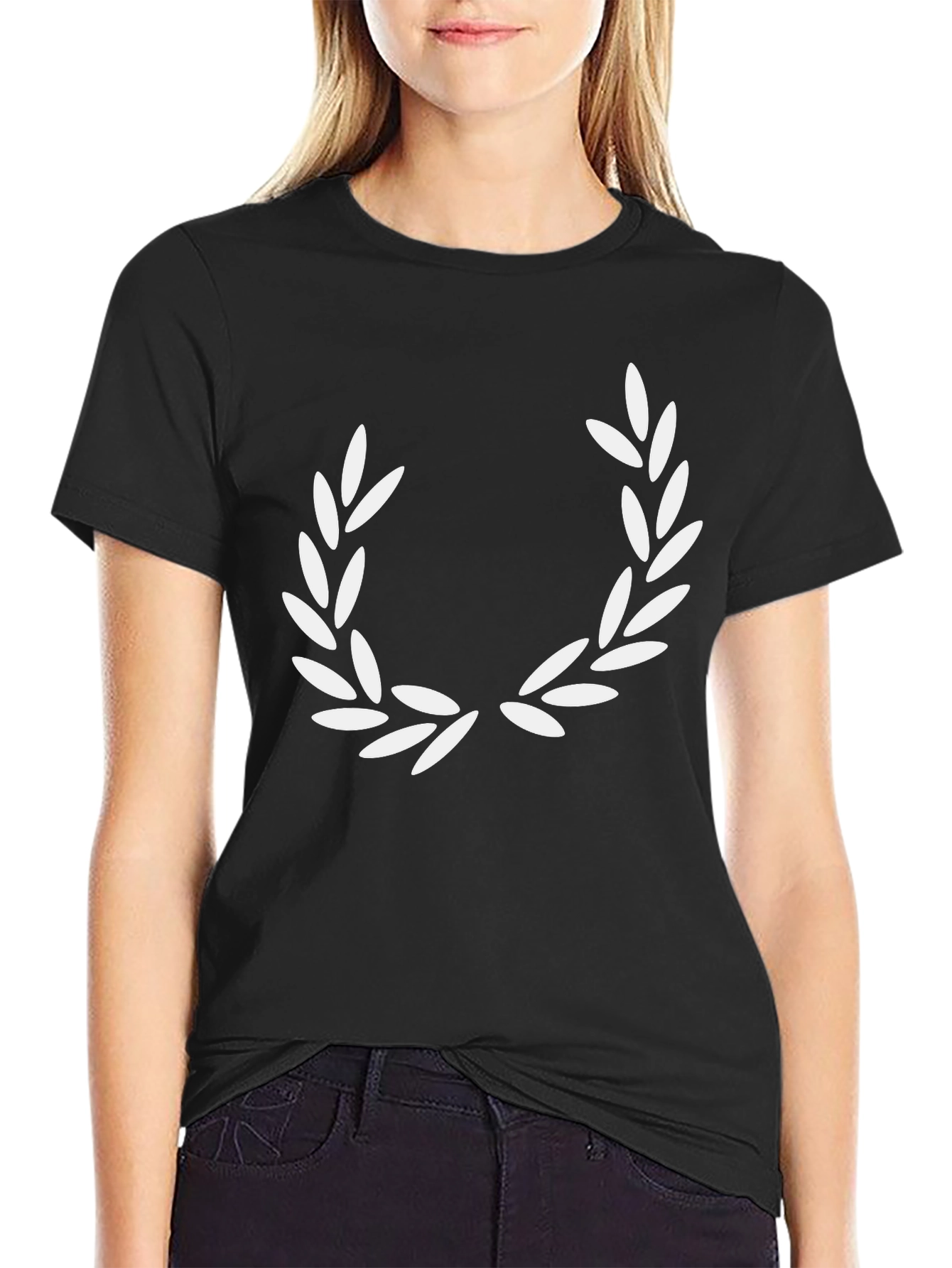 Laurel Wreath Graphic Black T-Shirt