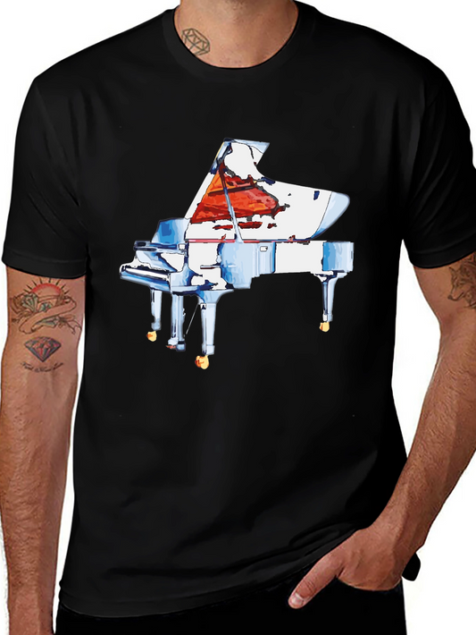Piano Graphic Tee - Music Lovers T-Shirt