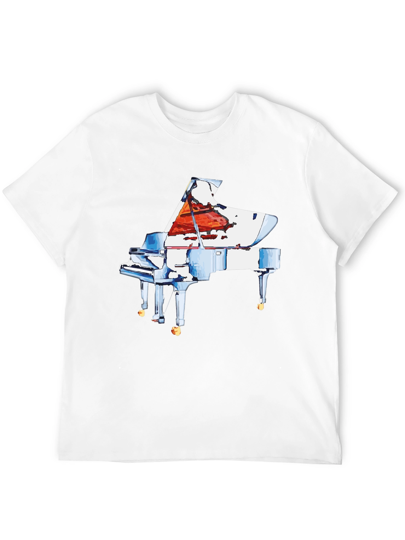 Piano Graphic Tee - Music Lovers T-Shirt