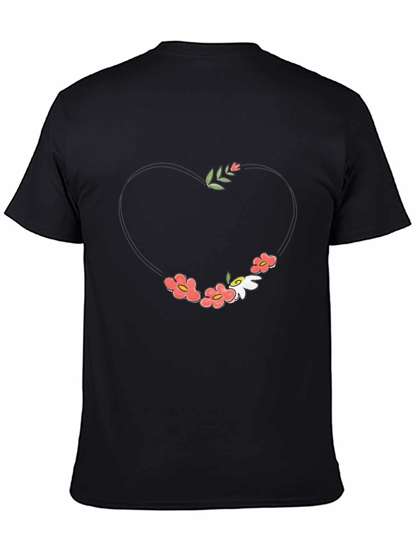 Floral Heart Graphic Tee - Stylish & Unique