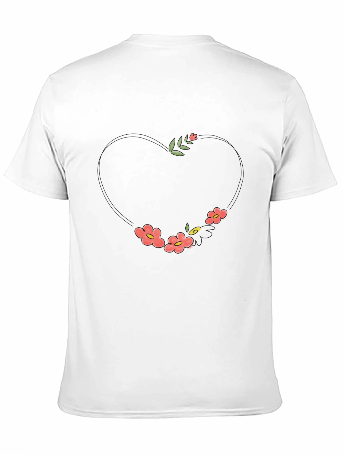 Floral Heart Graphic Tee - Stylish & Unique