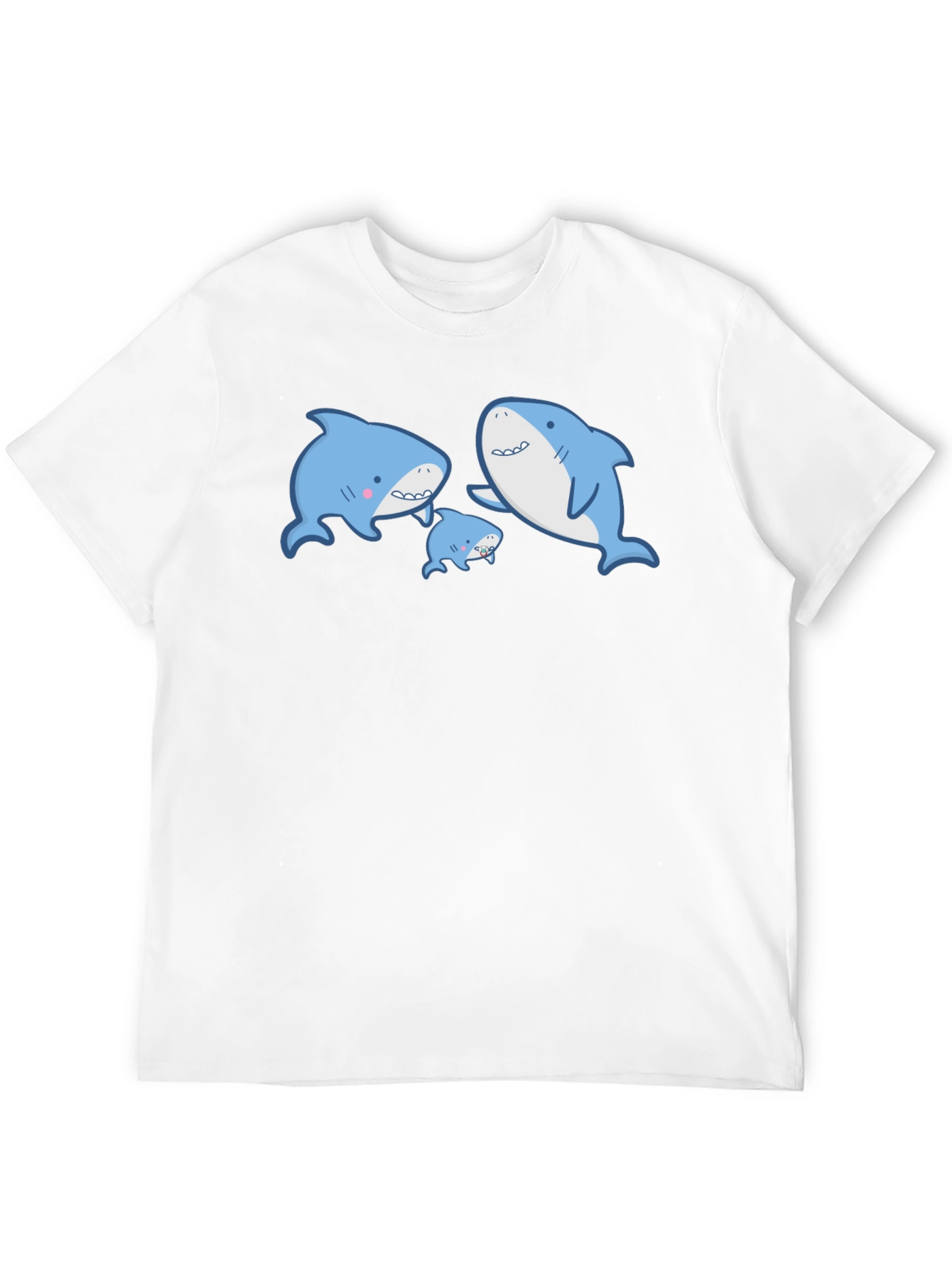 Cute Shark Family Graphic T-Shirt
