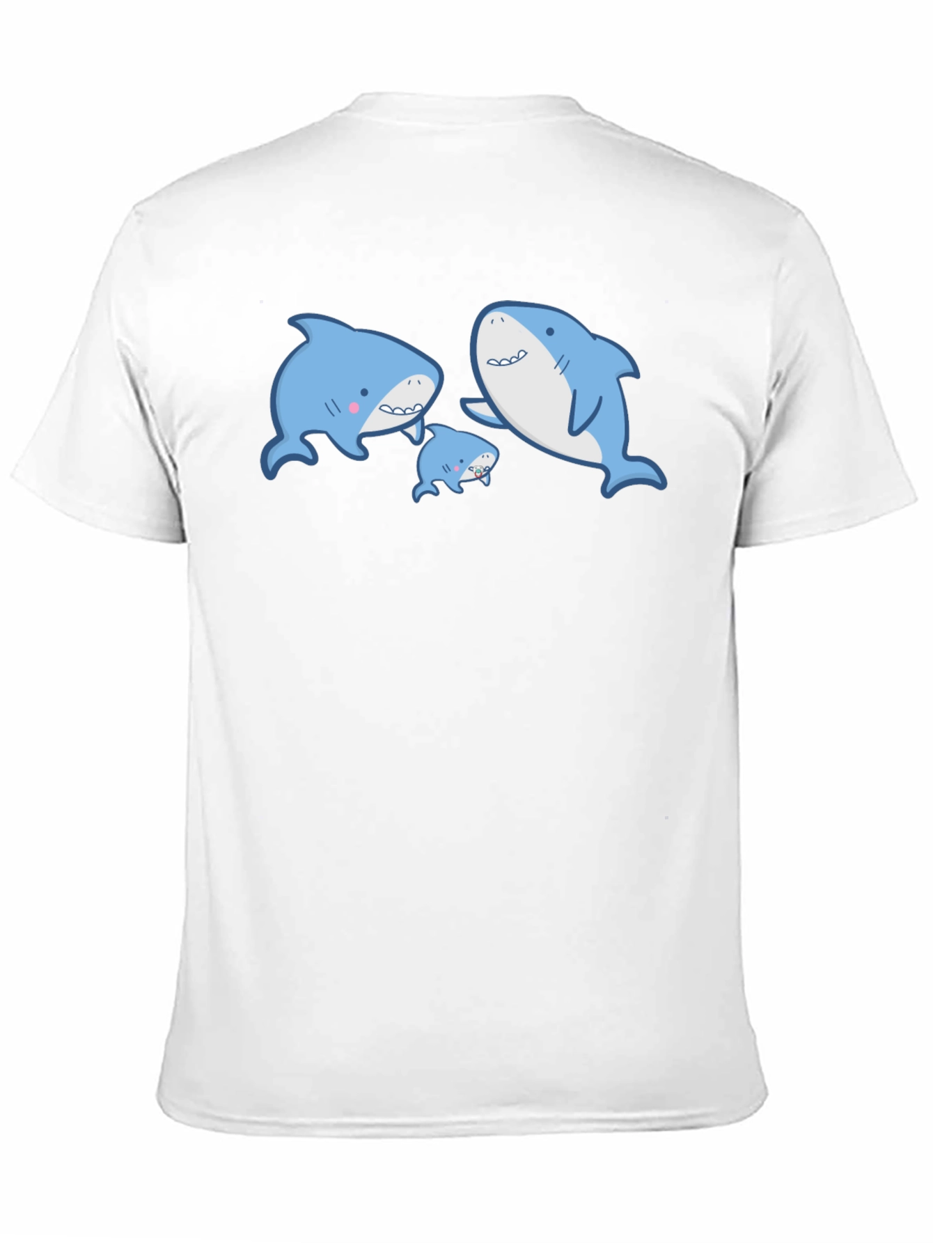 Cute Shark Family Graphic T-Shirt
