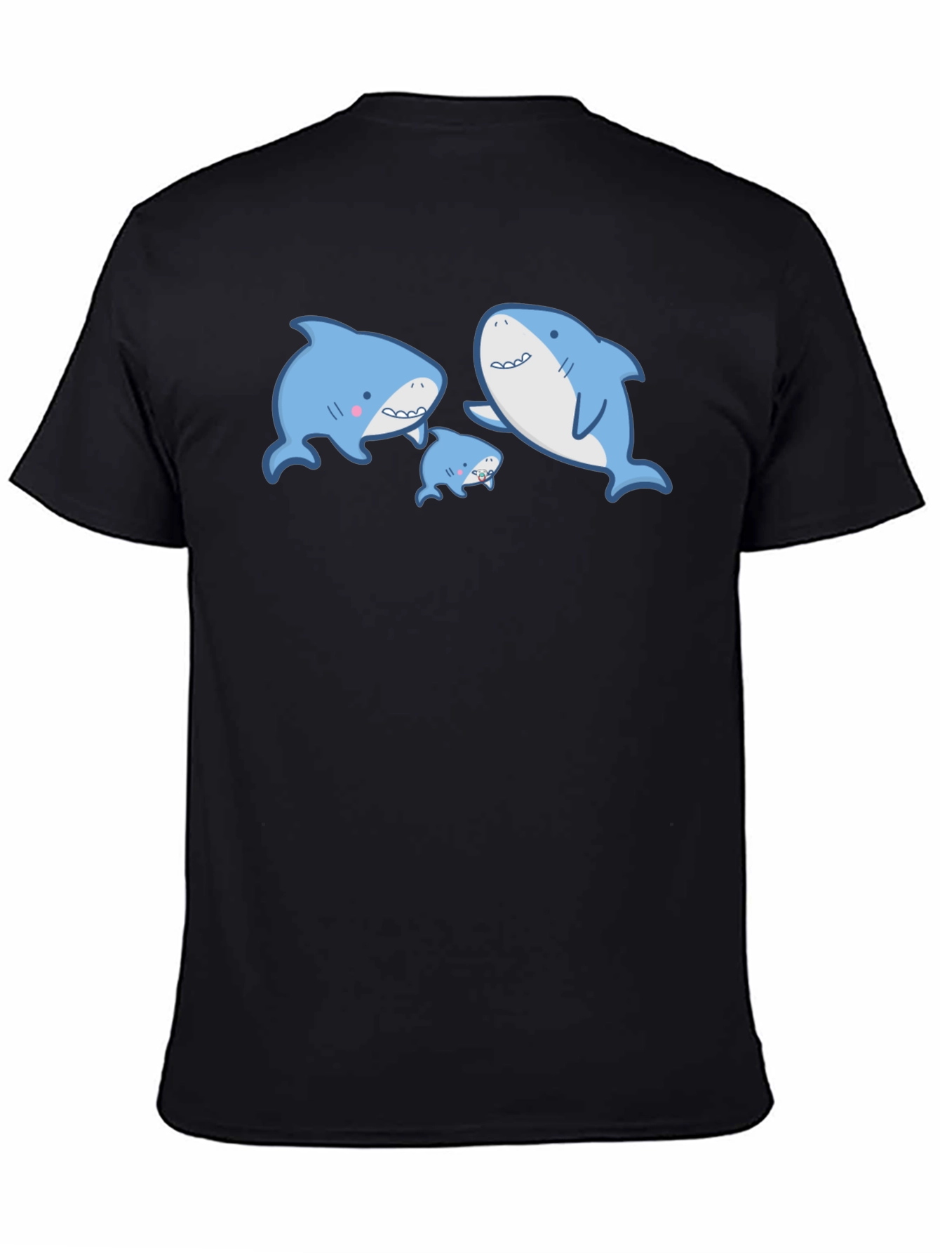 Cute Shark Family Graphic T-Shirt