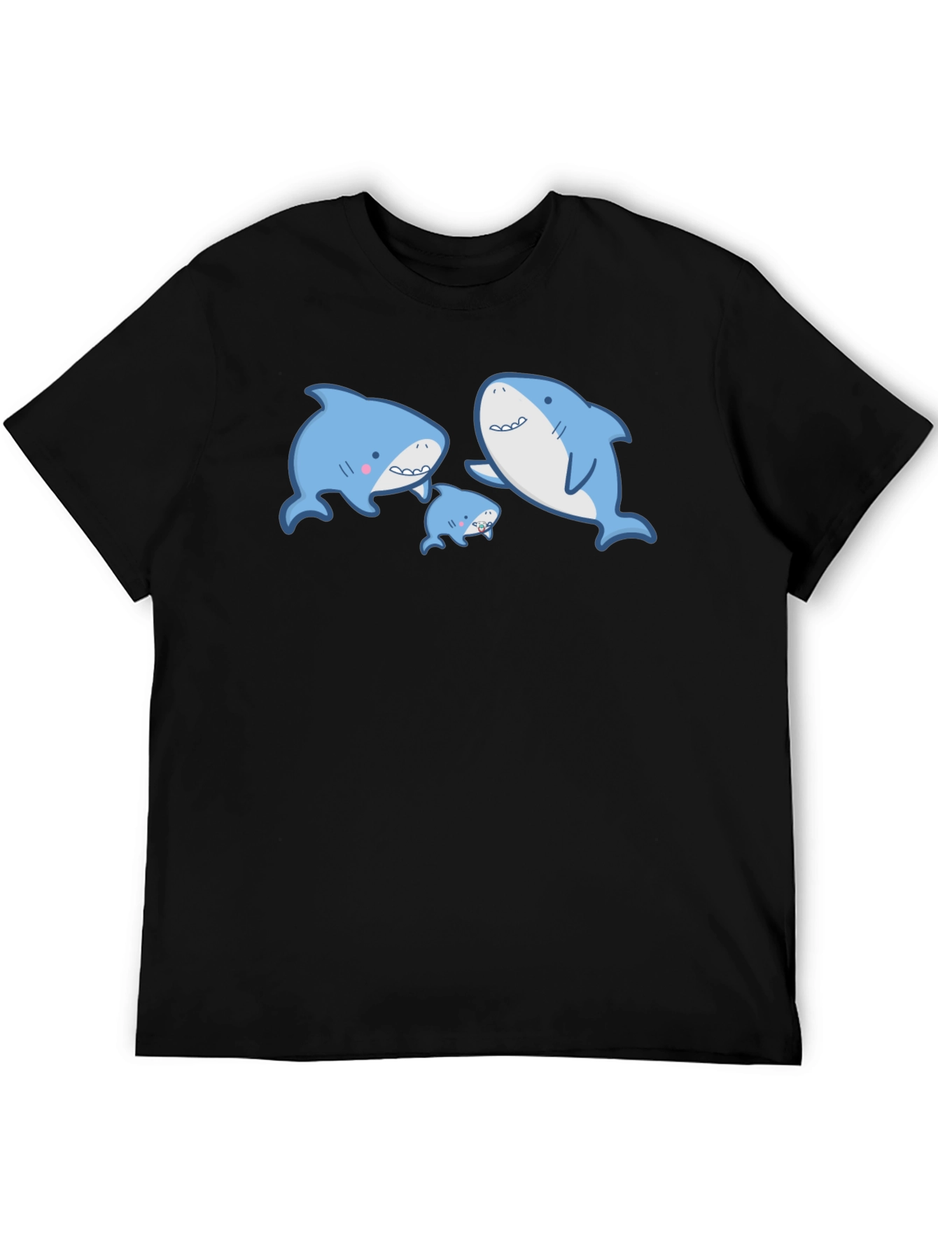 Cute Shark Family Graphic T-Shirt
