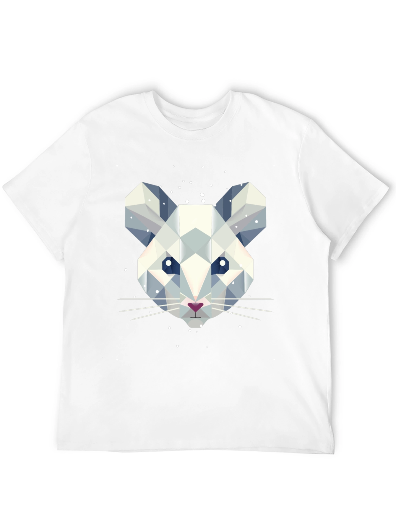 Geometric Mouse Graphic Tee - Stylish Mens Black T-Shirt