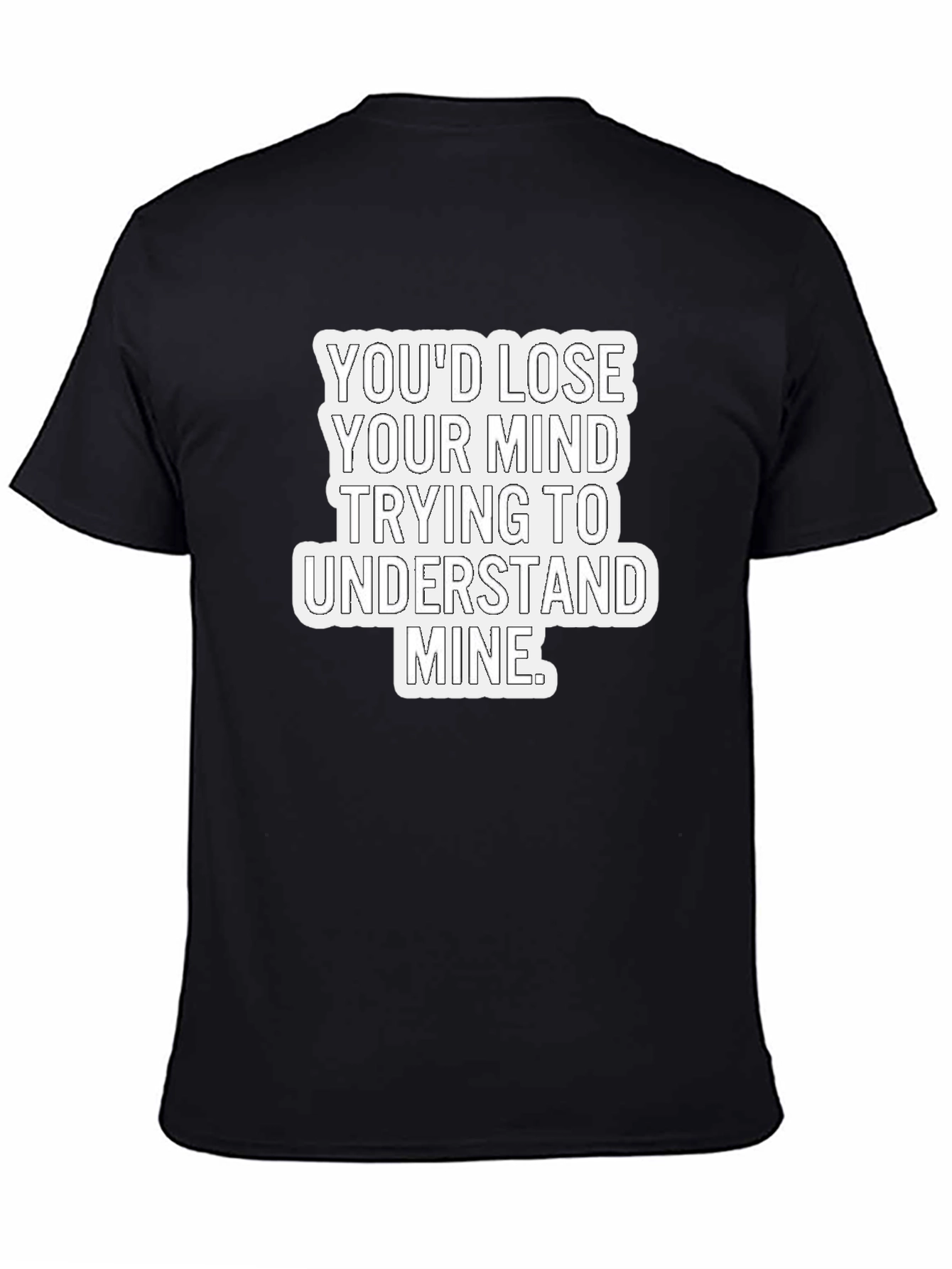 Lose Your Mind Mens Black Graphic Tee