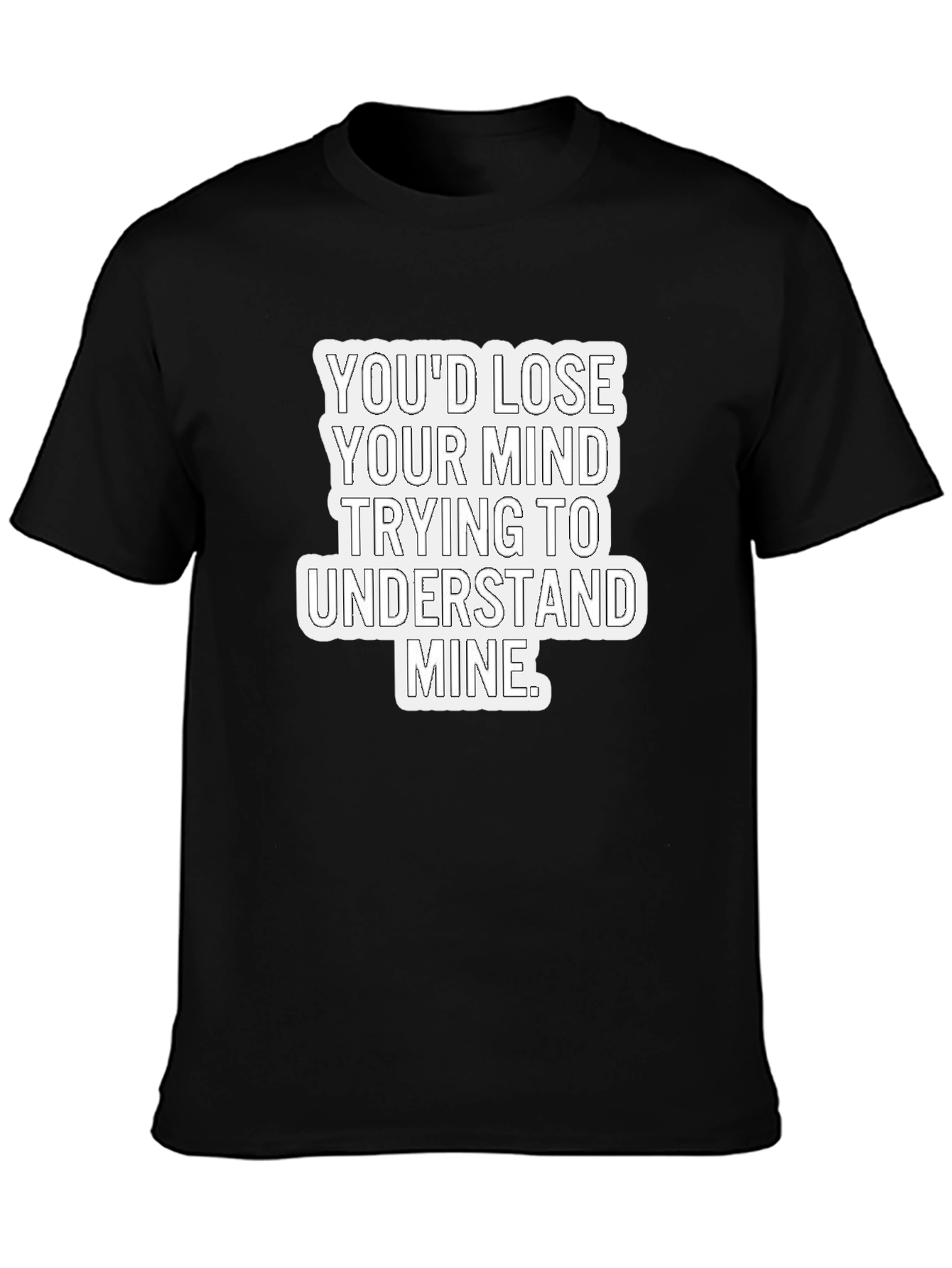 Lose Your Mind Mens Black Graphic Tee