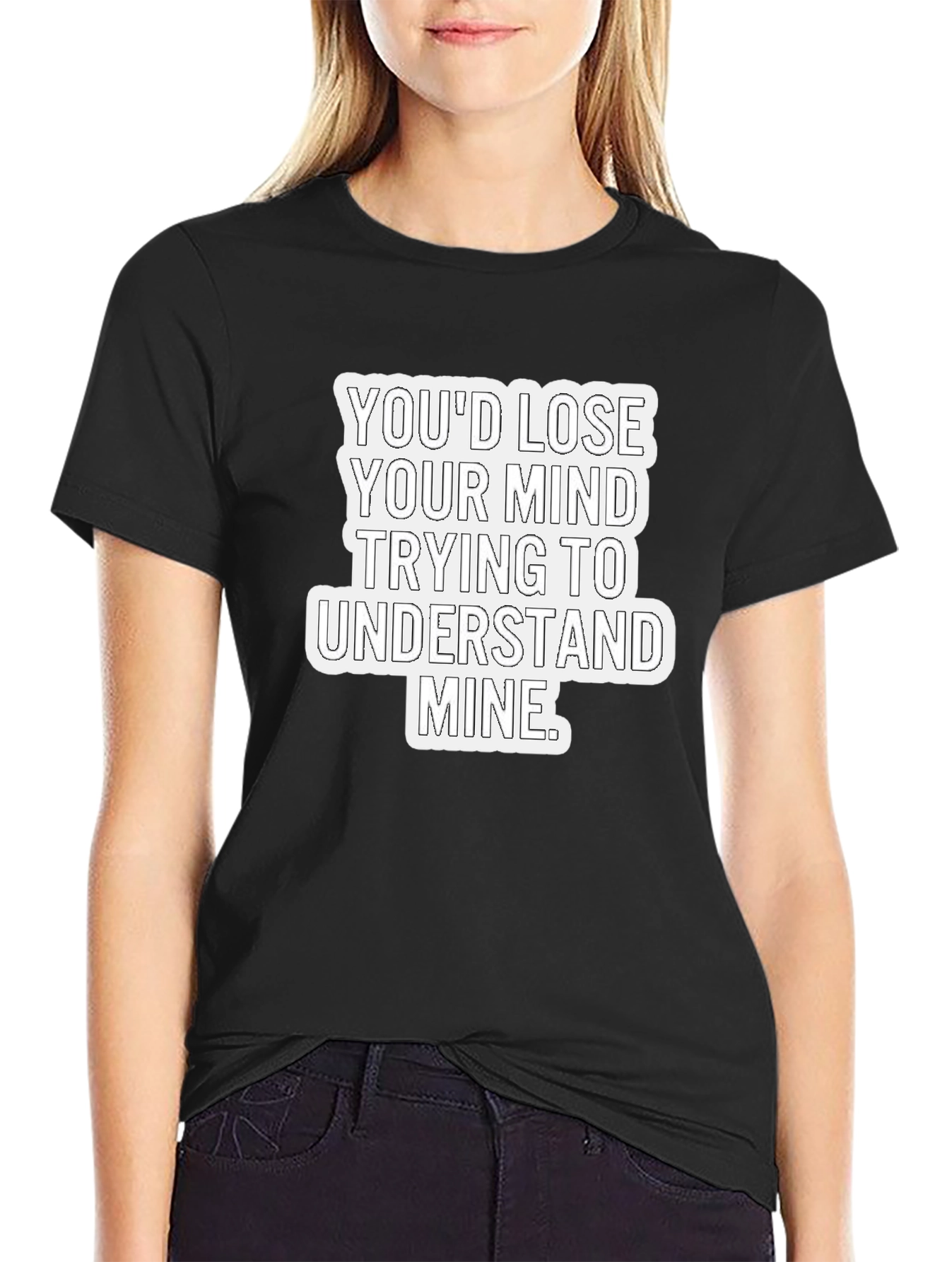 Lose Your Mind Mens Black Graphic Tee
