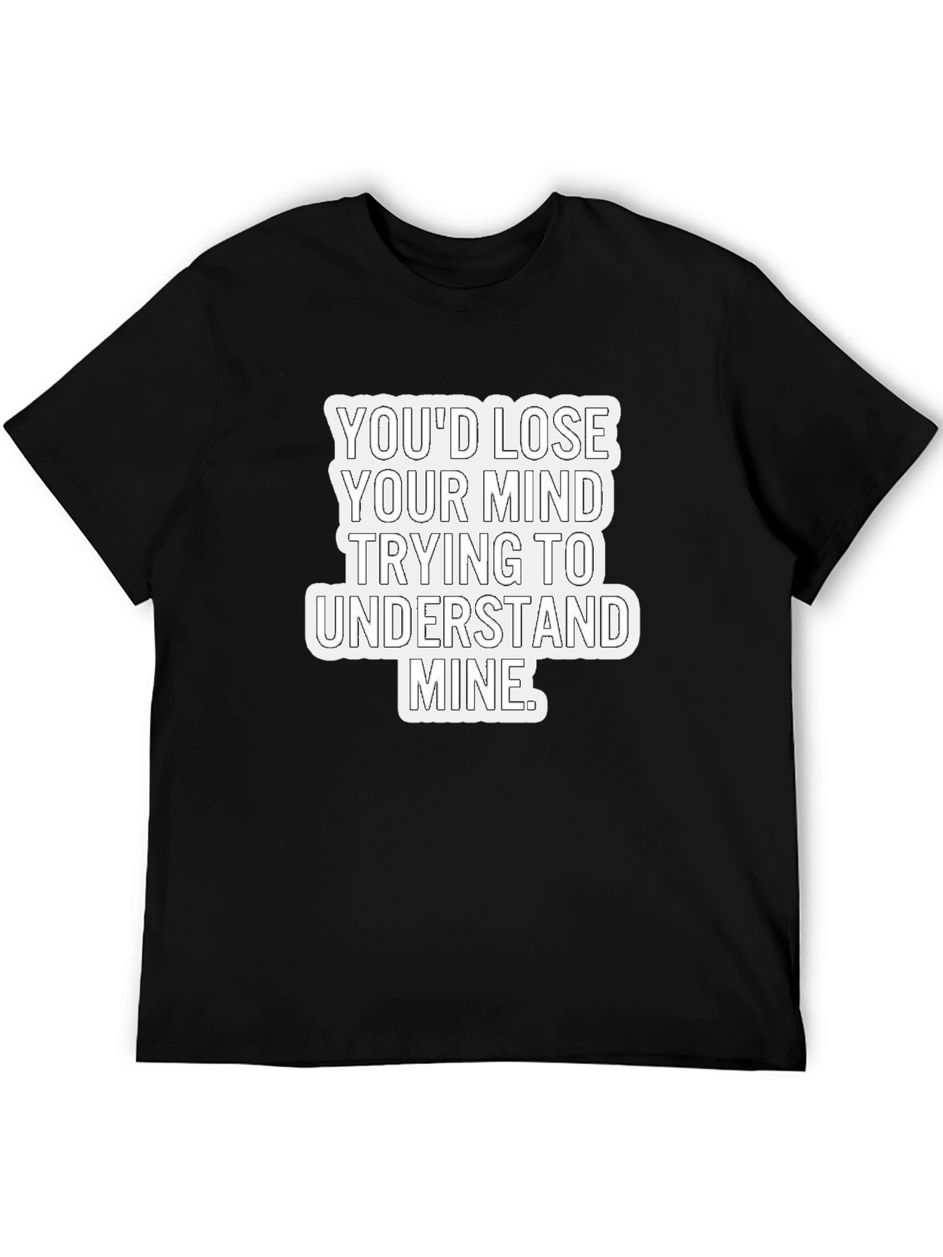Lose Your Mind Mens Black Graphic Tee