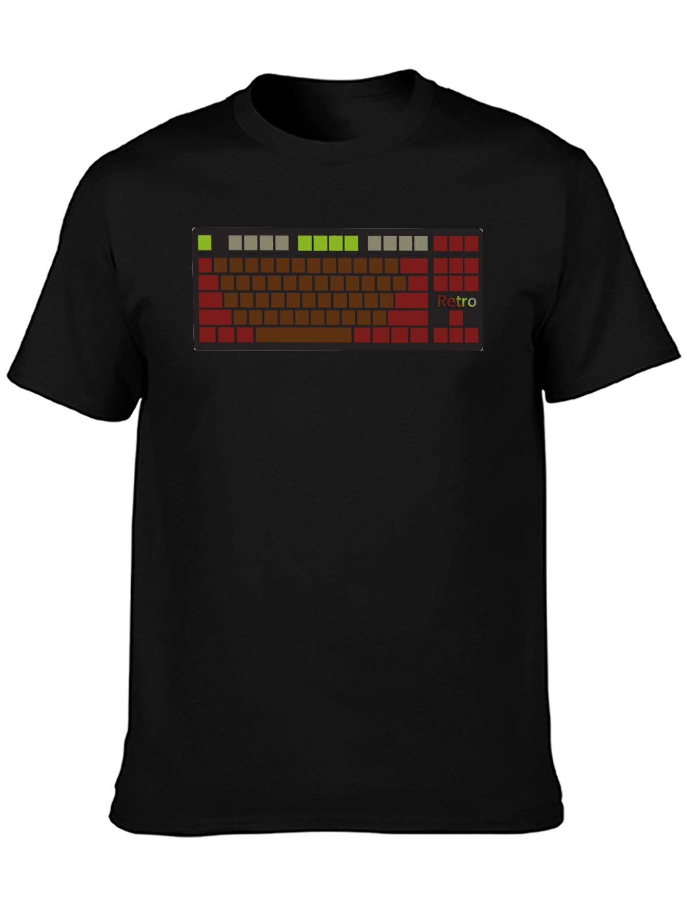 Retro Keyboard T-Shirt - Black Tee