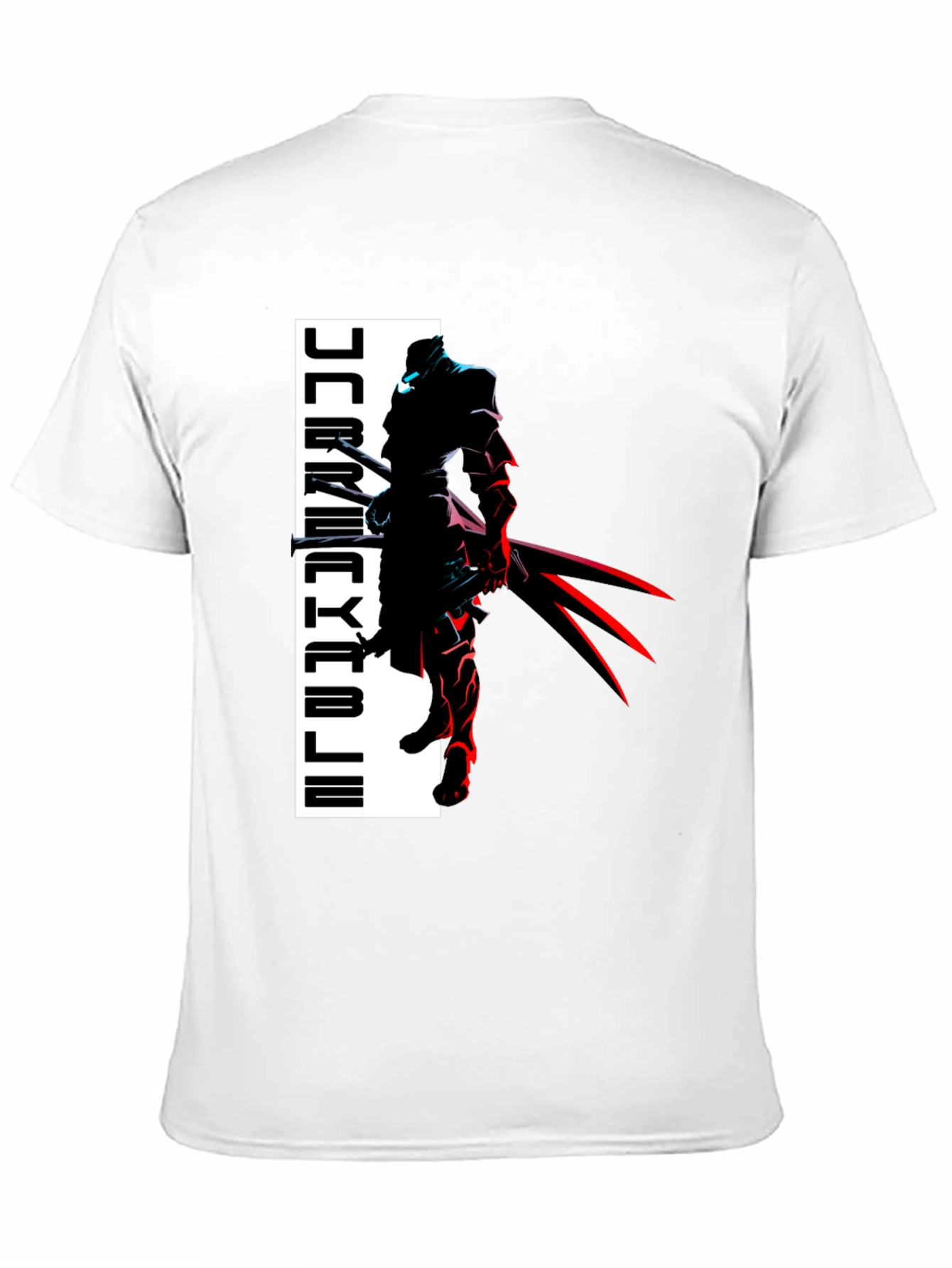 Anime Warrior Graphic Black T-Shirt