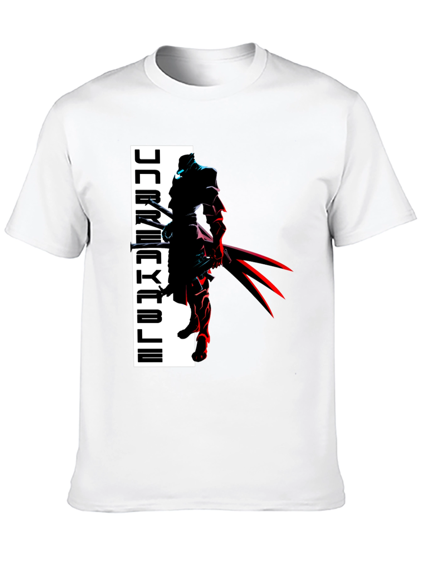 Anime Warrior Graphic Black T-Shirt