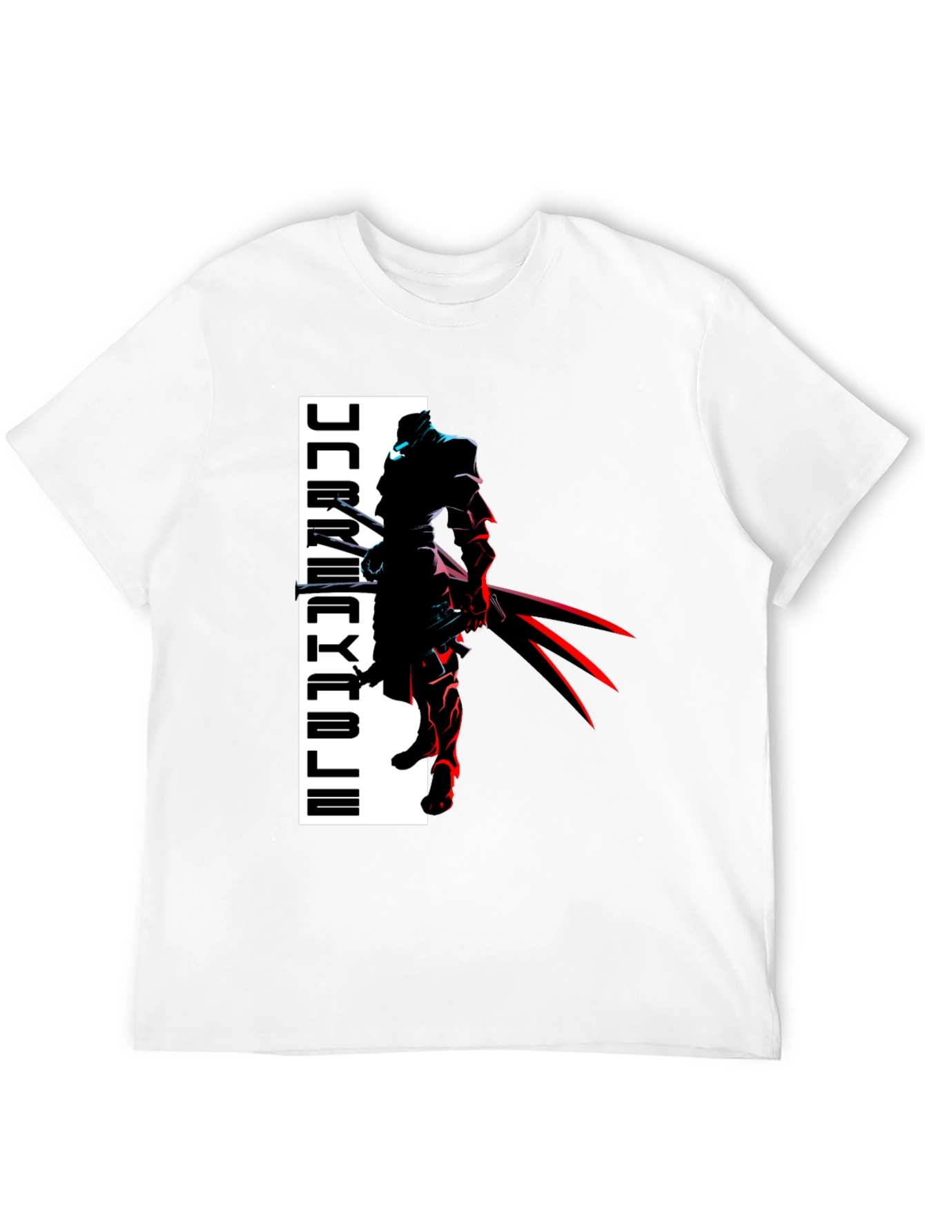 Anime Warrior Graphic Black T-Shirt