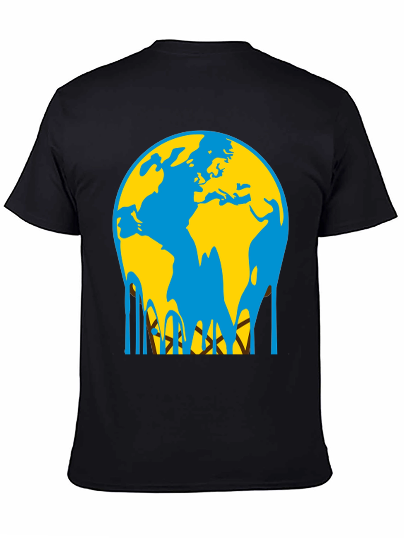 Melting Earth Graphic Tee - Black