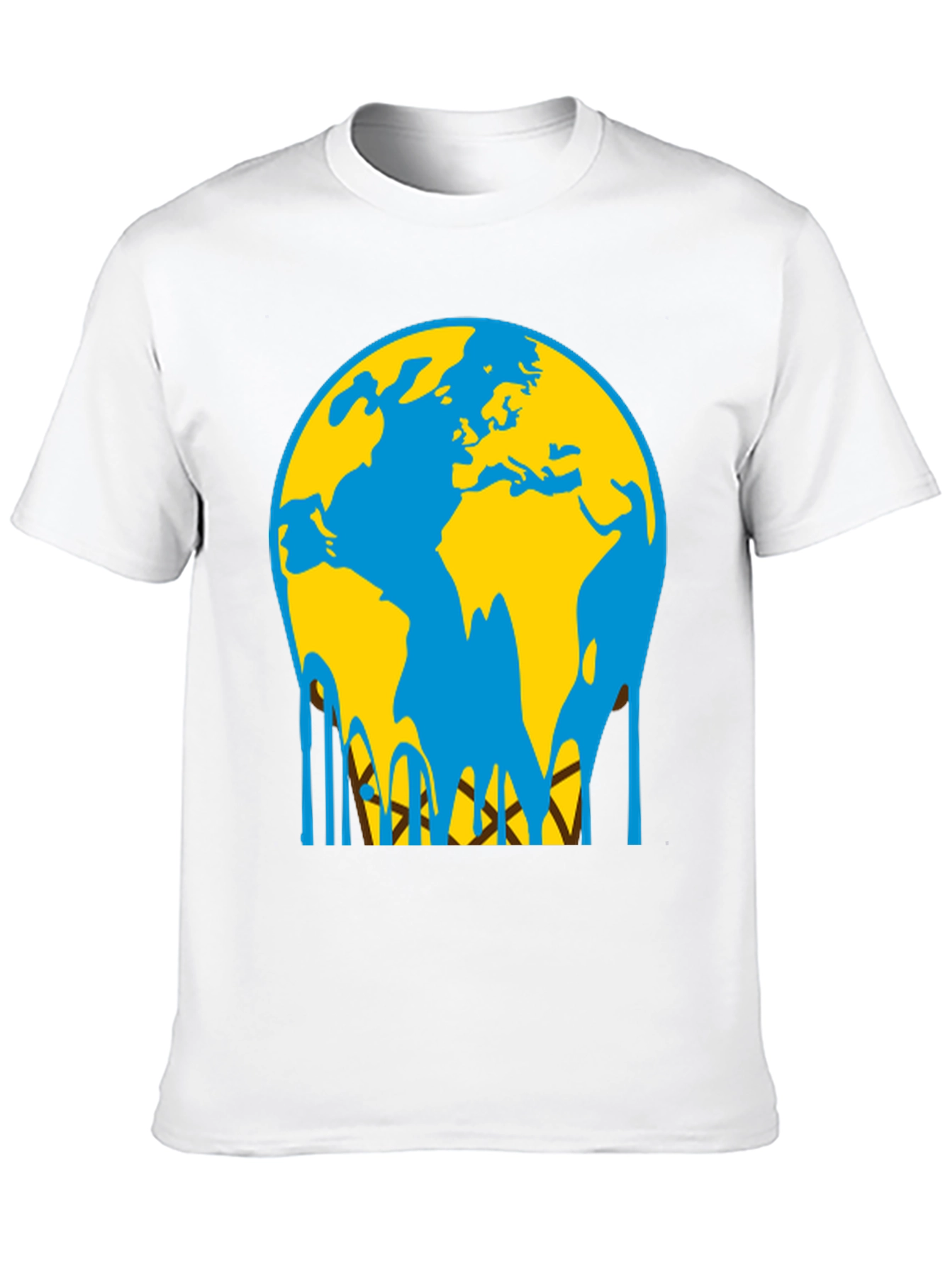 Melting Earth Graphic Tee - Black